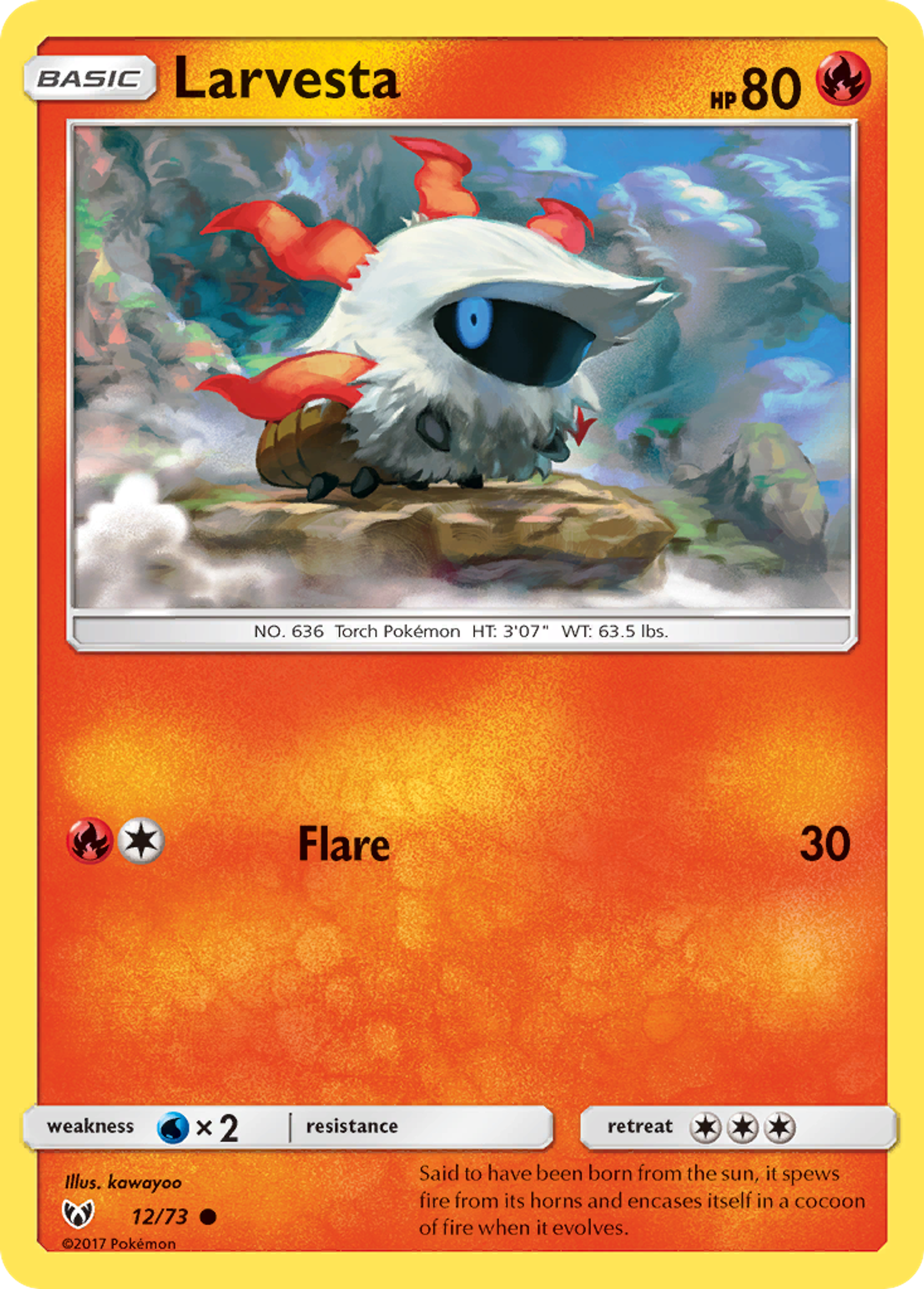 Larvesta — Shining Legends — Pokémon