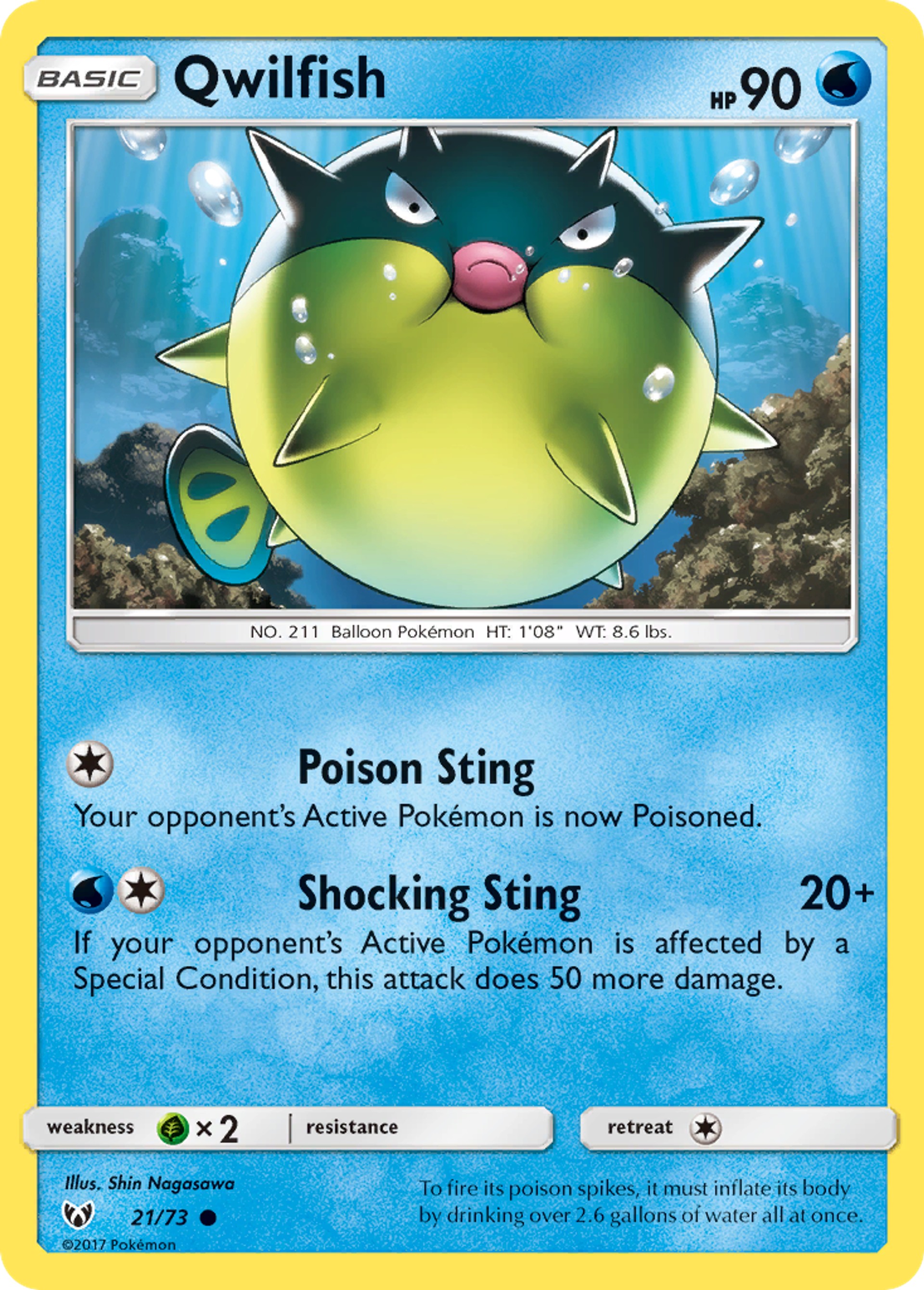 Qwilfish — Shining Legends — Pokémon