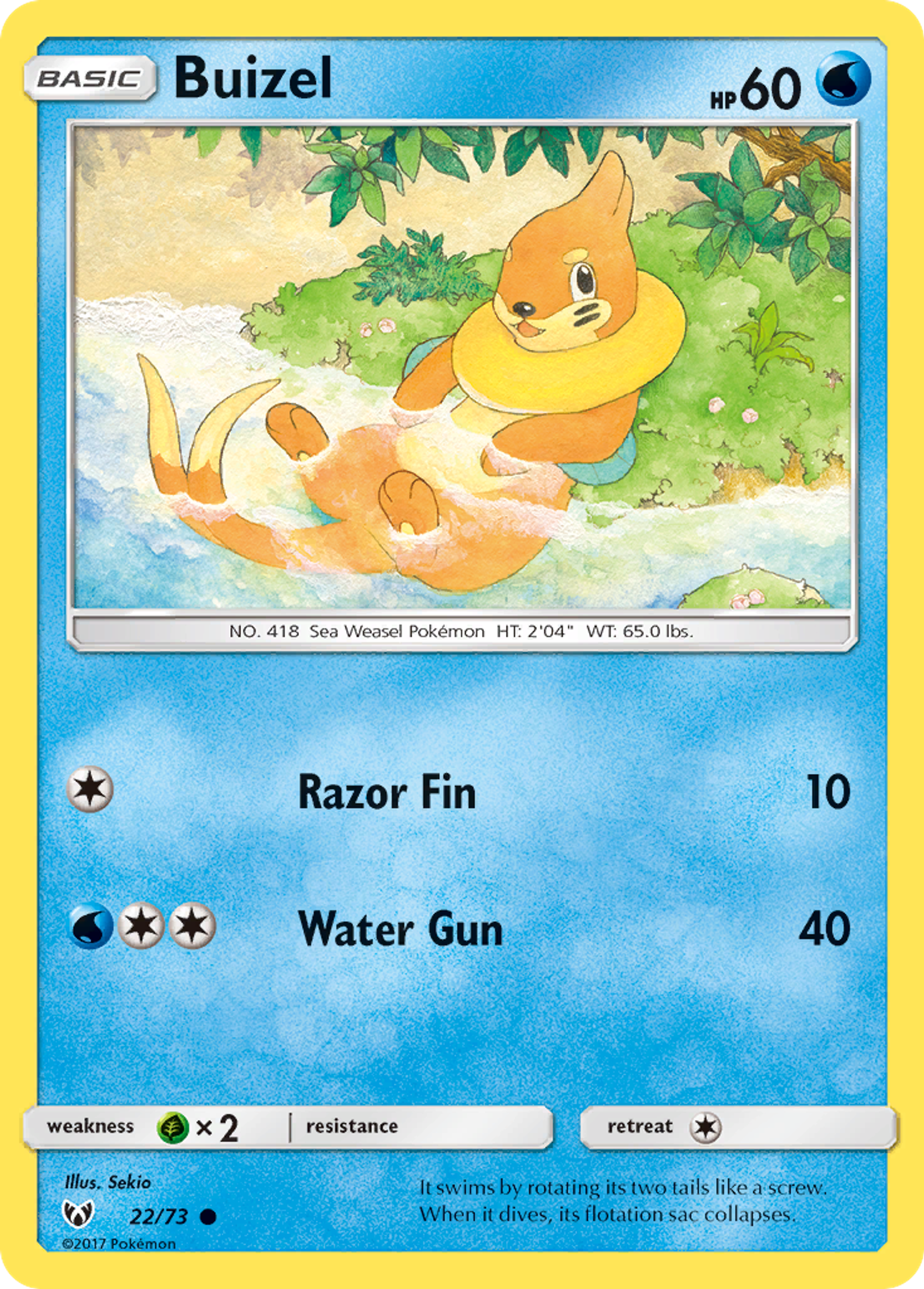 Buizel — Shining Legends — Pokémon
