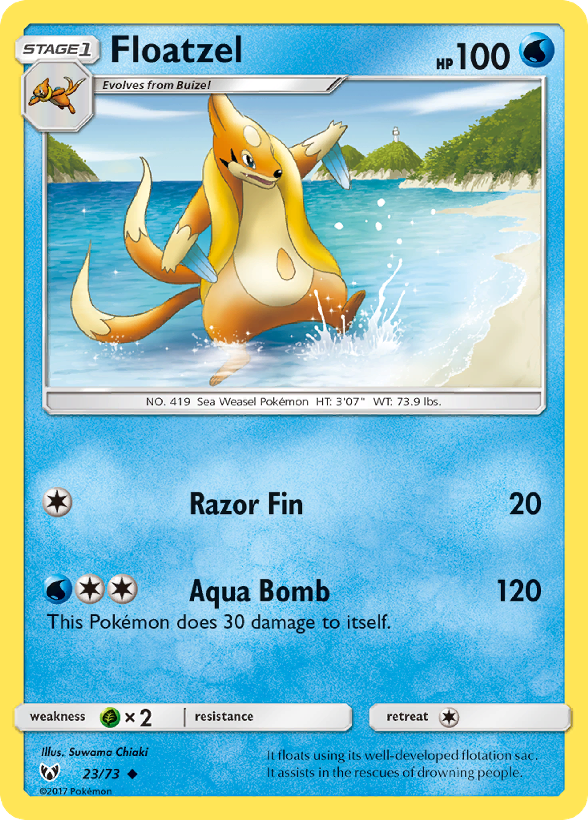 Floatzel — Shining Legends — Pokémon