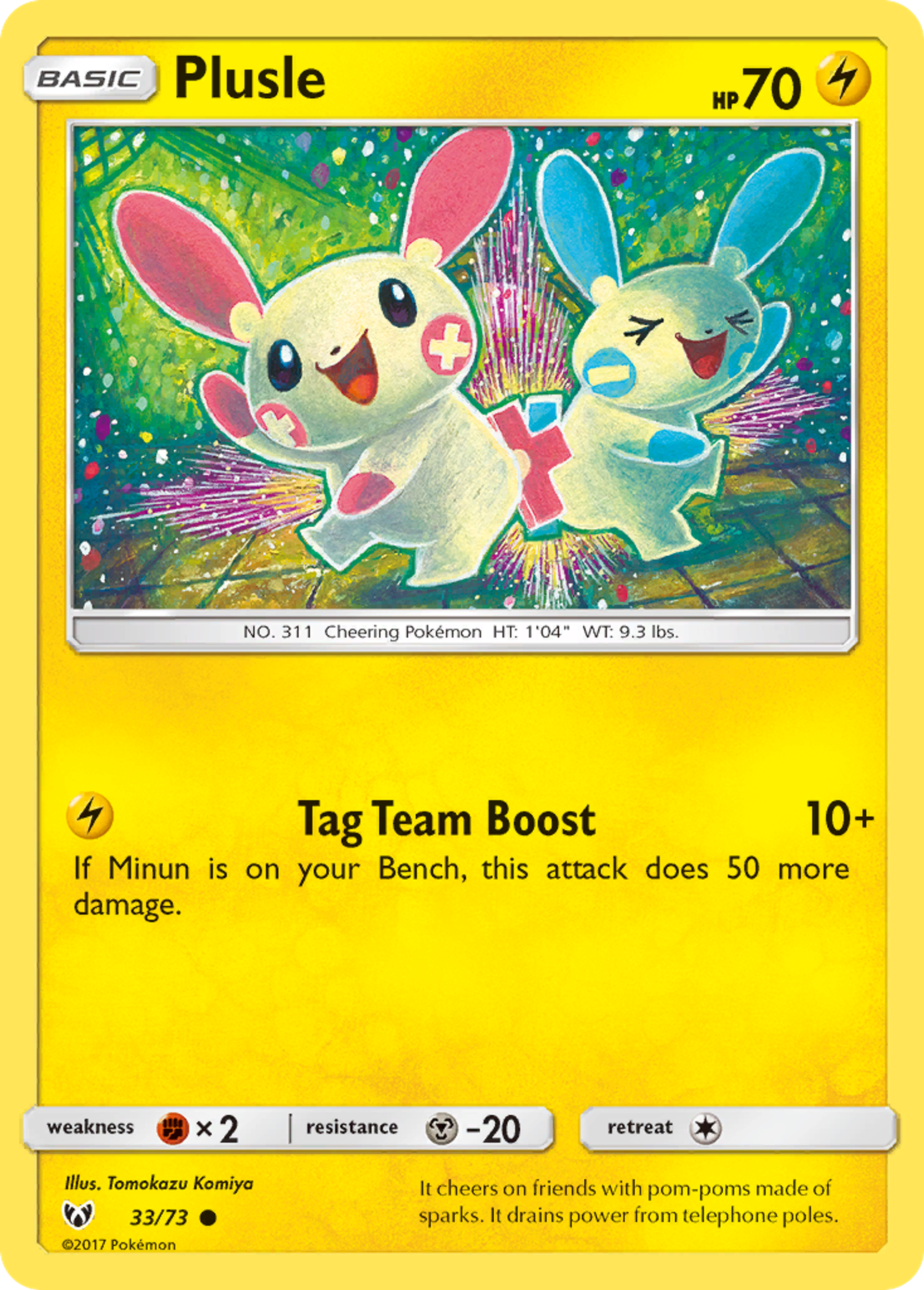 Plusle — Shining Legends — Pokémon