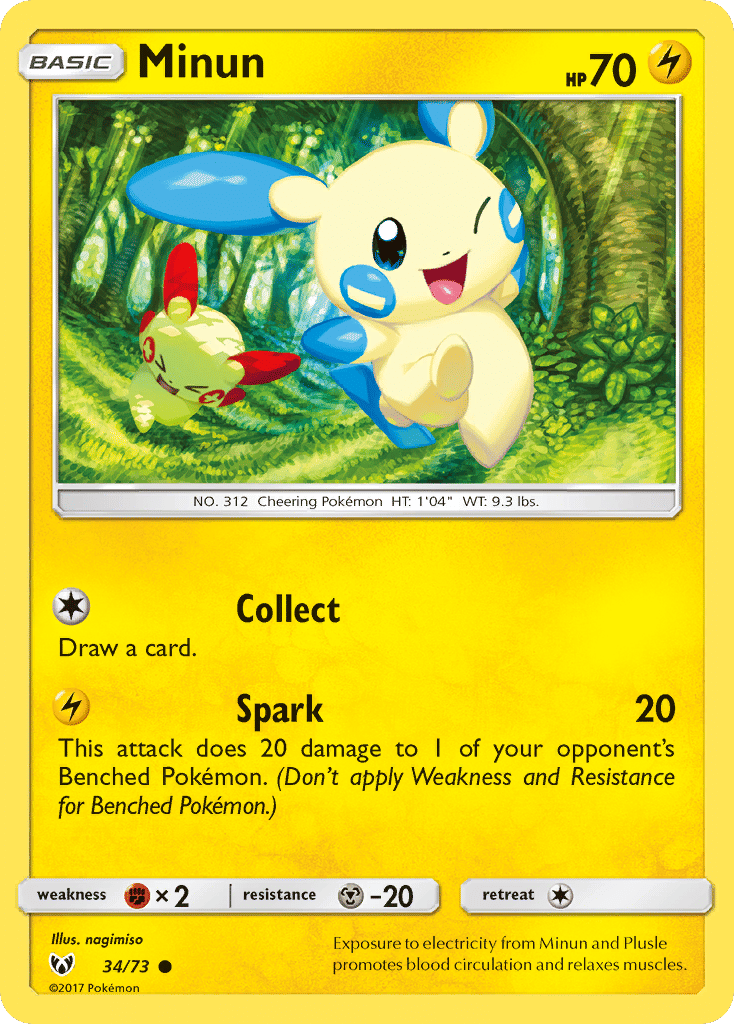 Minun — Shining Legends — Pokemon