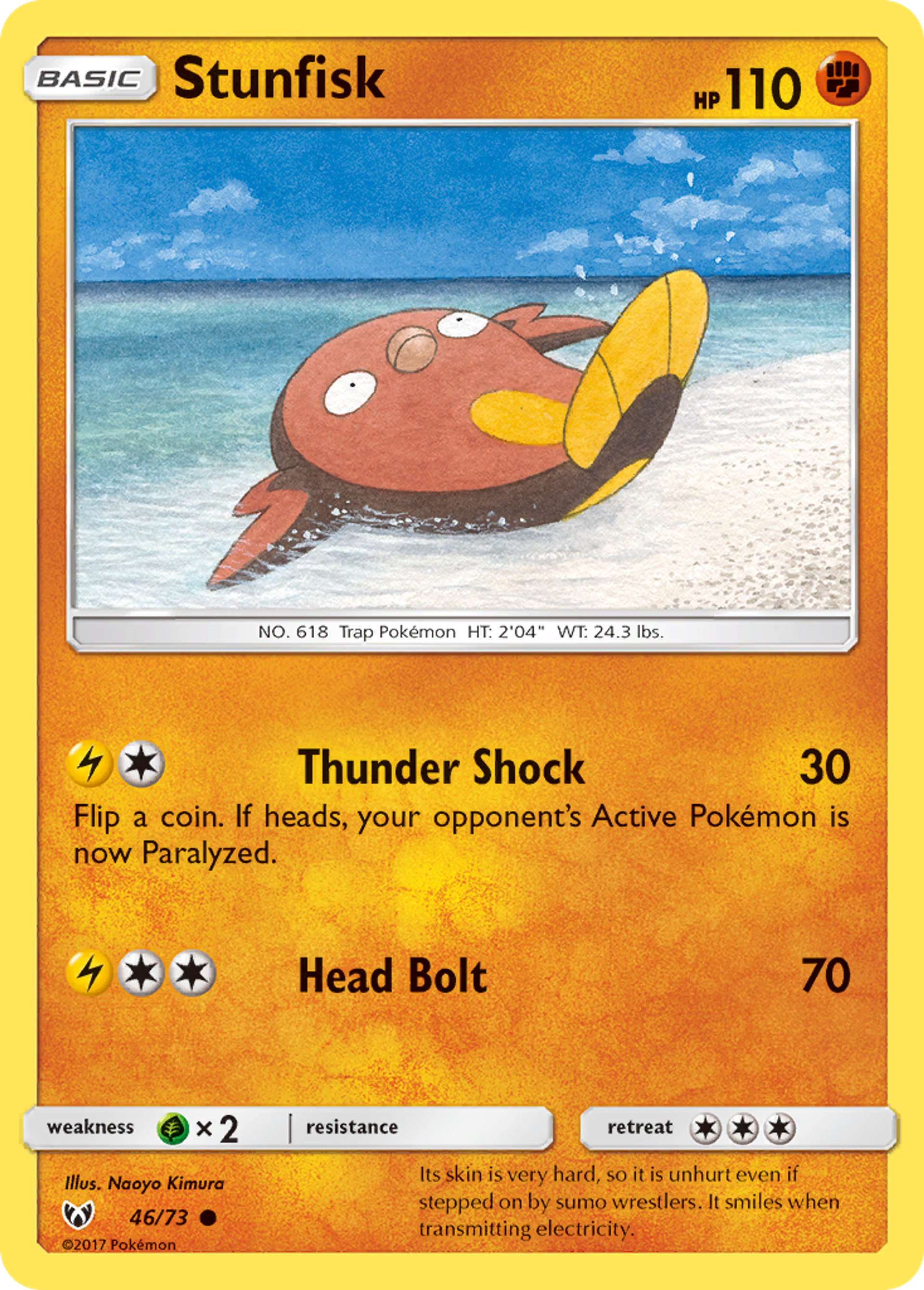 Stunfisk — Shining Legends — Pokémon