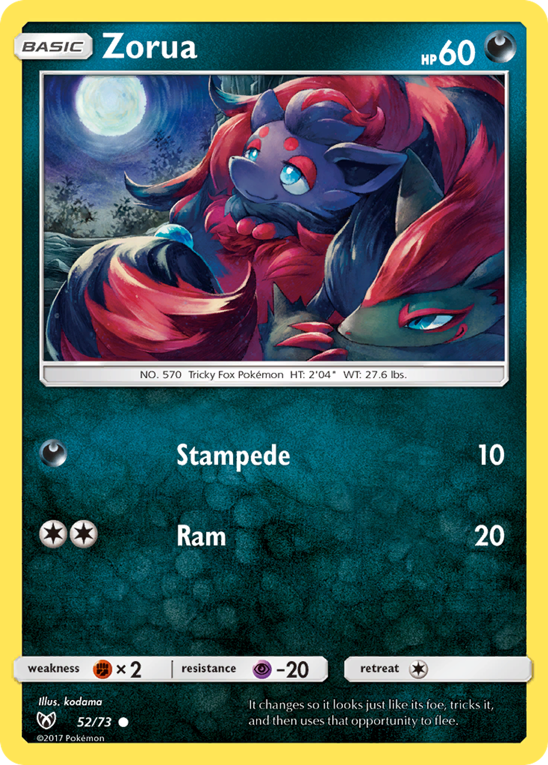 Zorua — Shining Legends — Pokémon