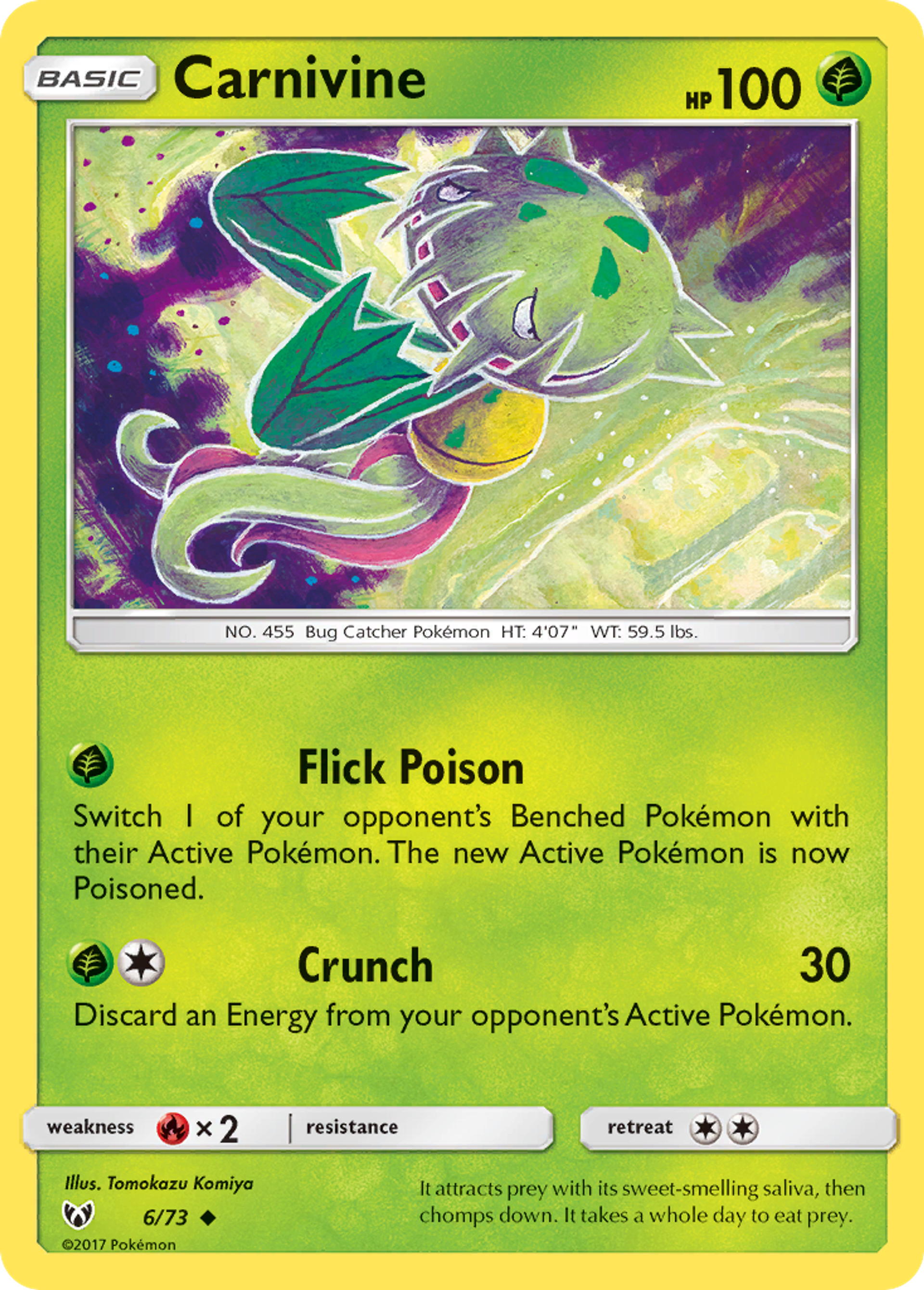 Carnivine — Shining Legends — Pokémon