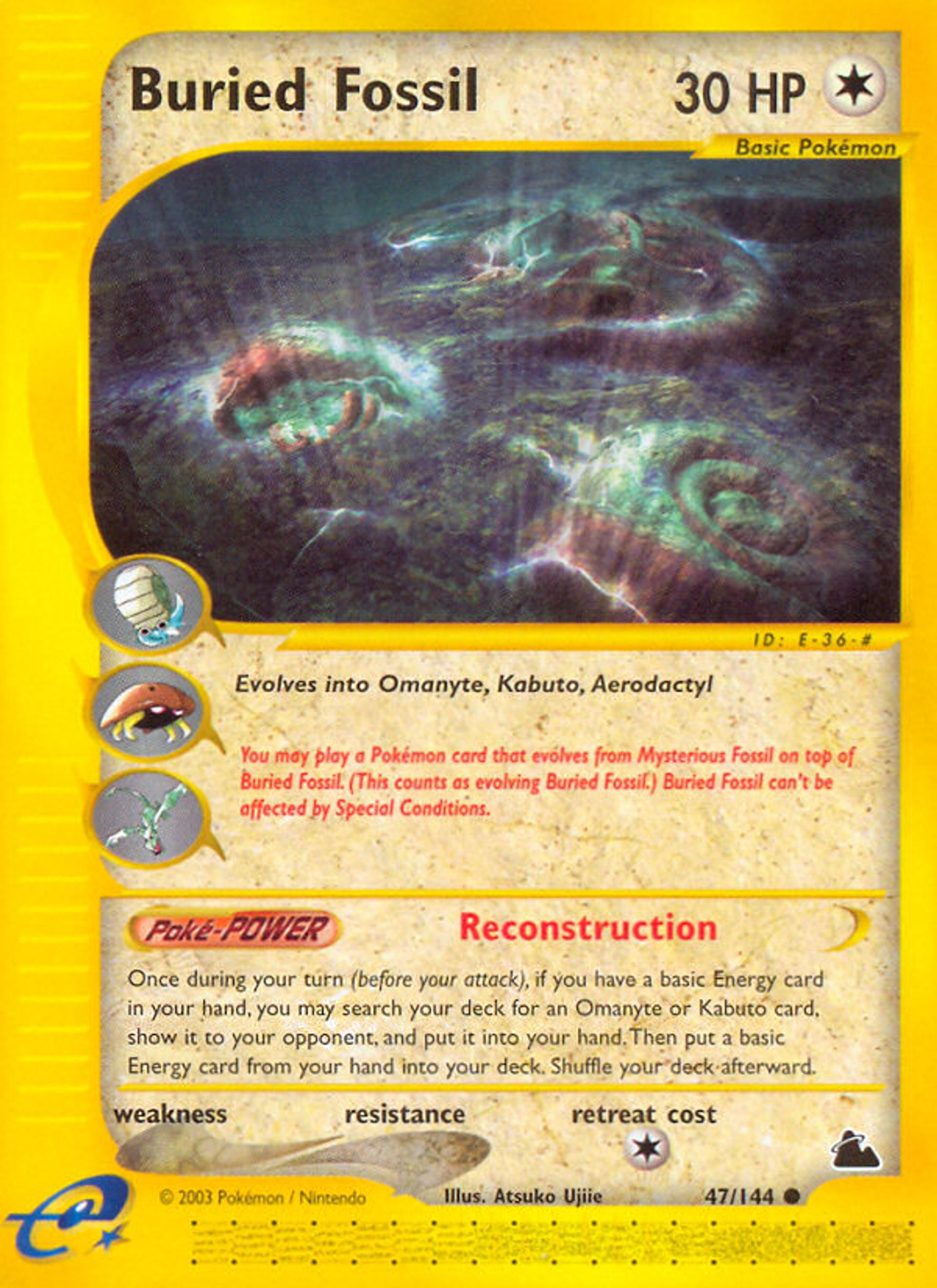 Buried Fossil — Skyridge — Pokemon
