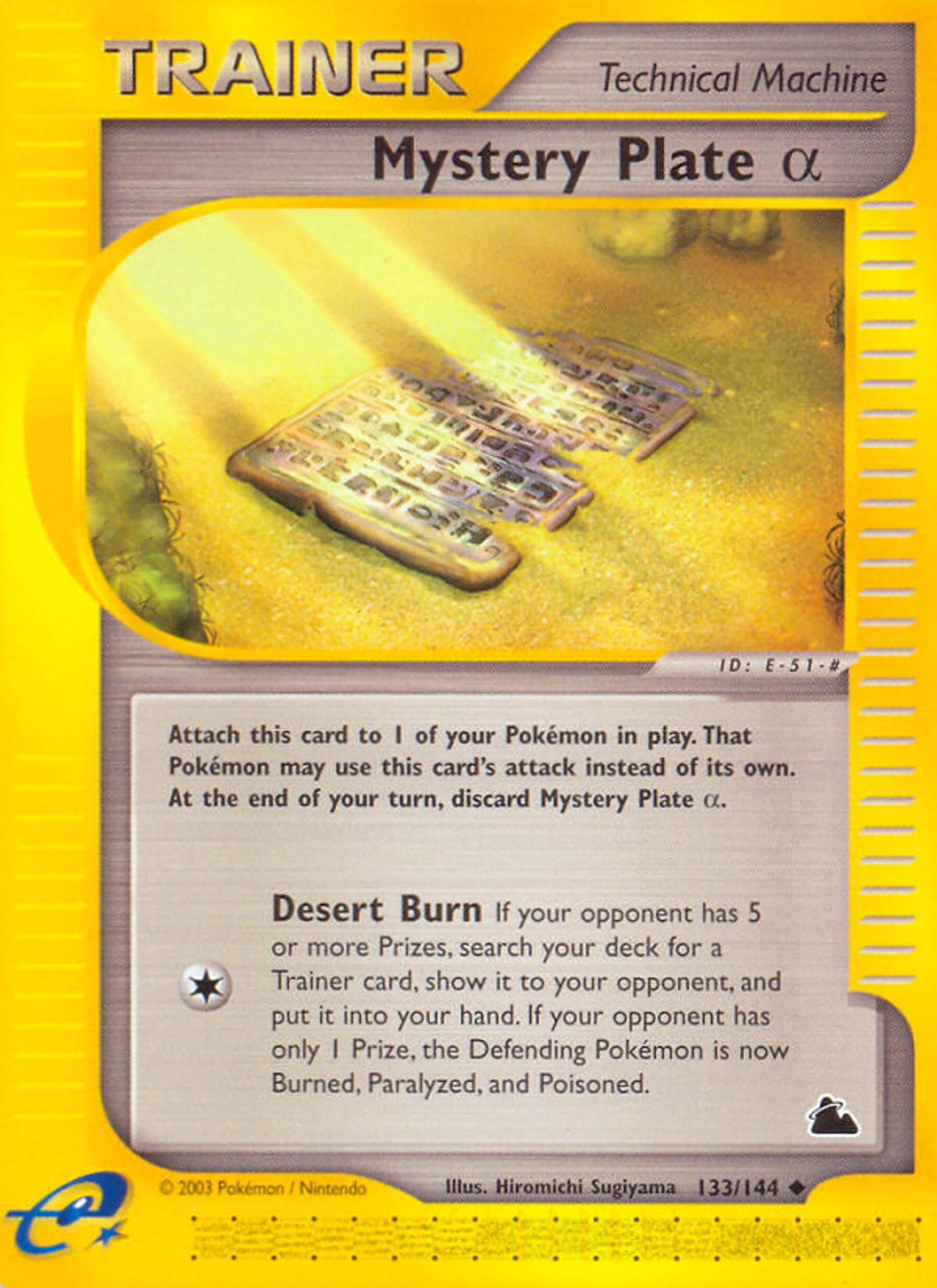 Mystery Plate Alpha — Skyridge — Pokemon