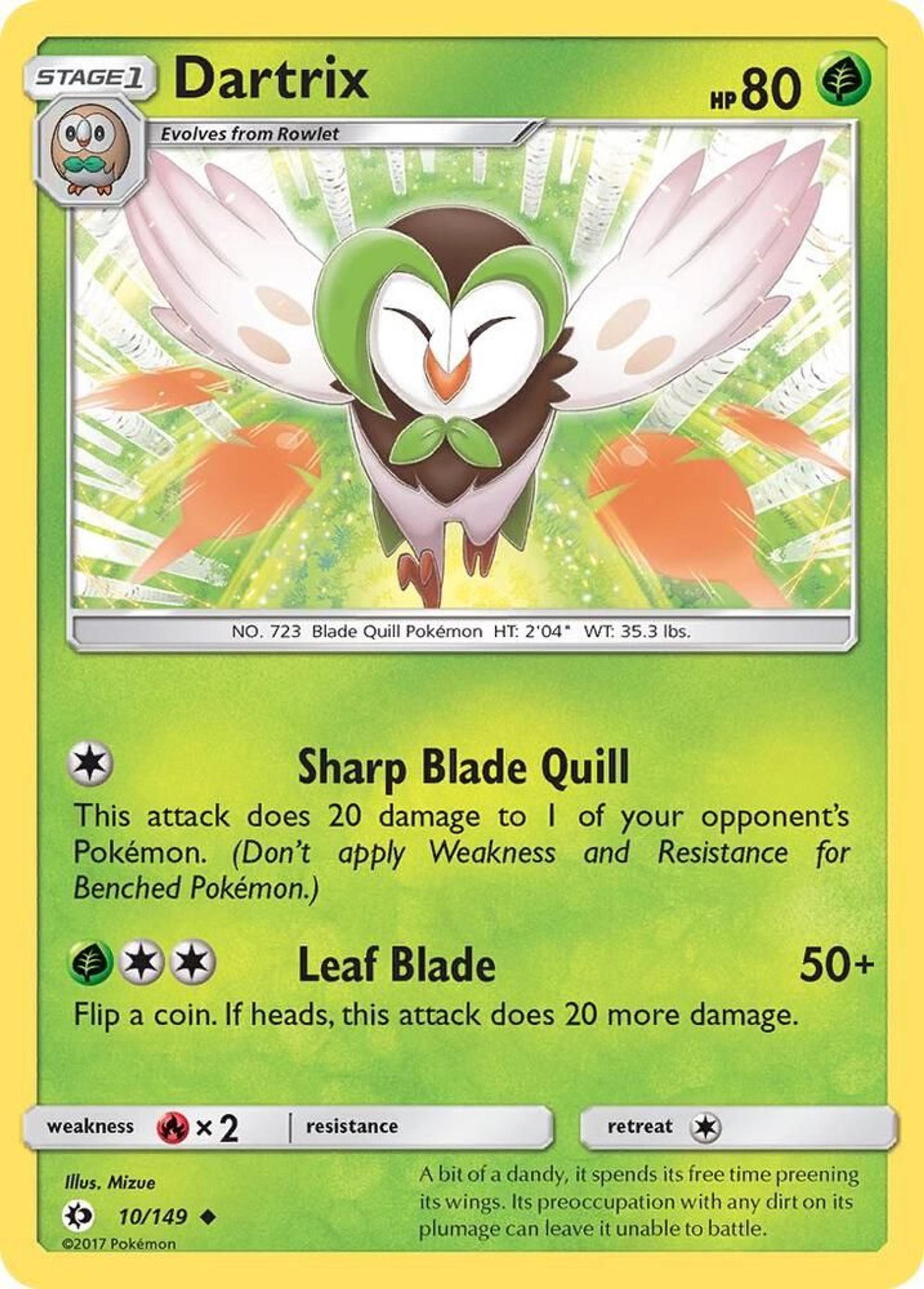 Dartrix — SM Base Set — Pokemon