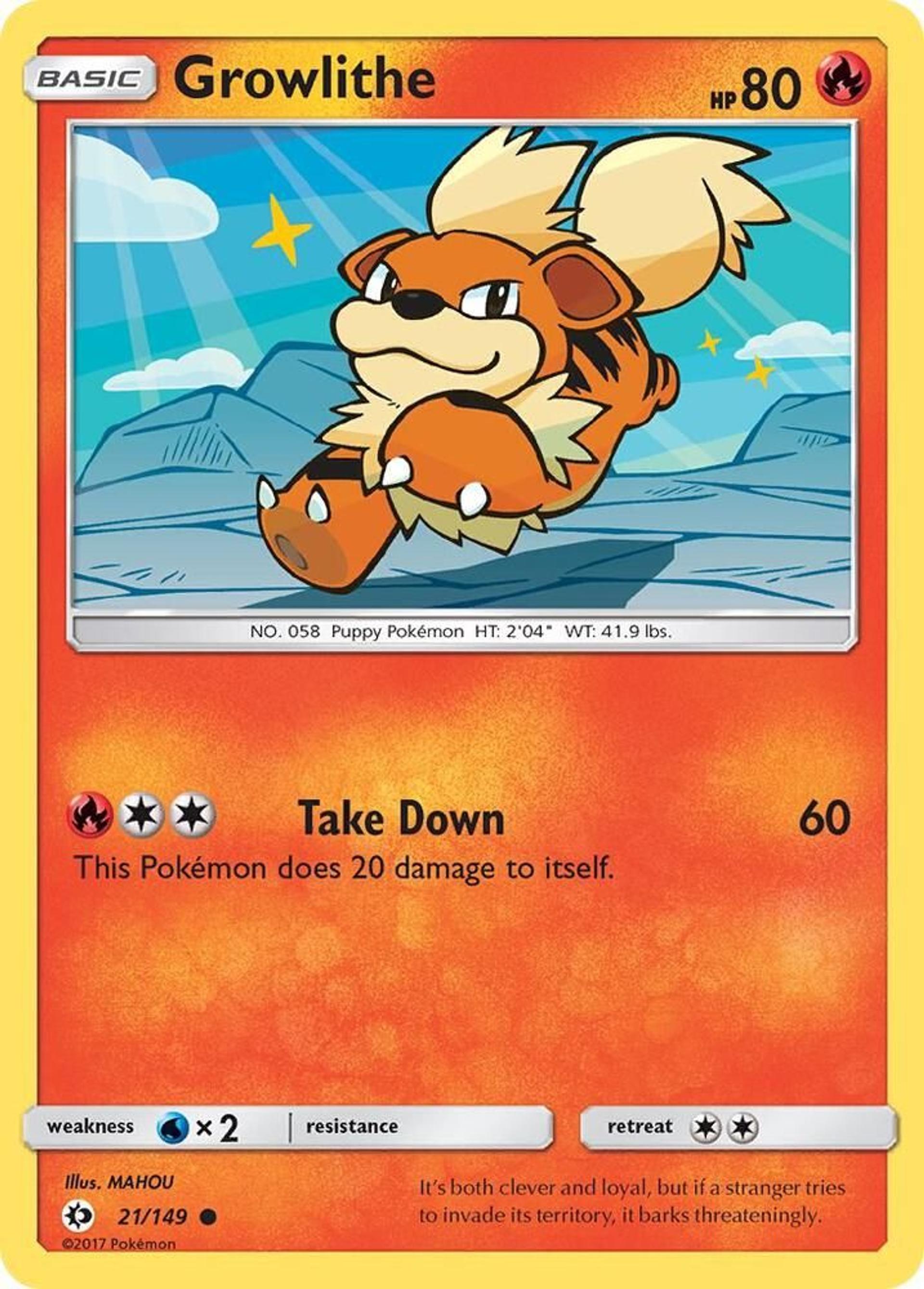 Growlithe — SM Base Set — Pokemon