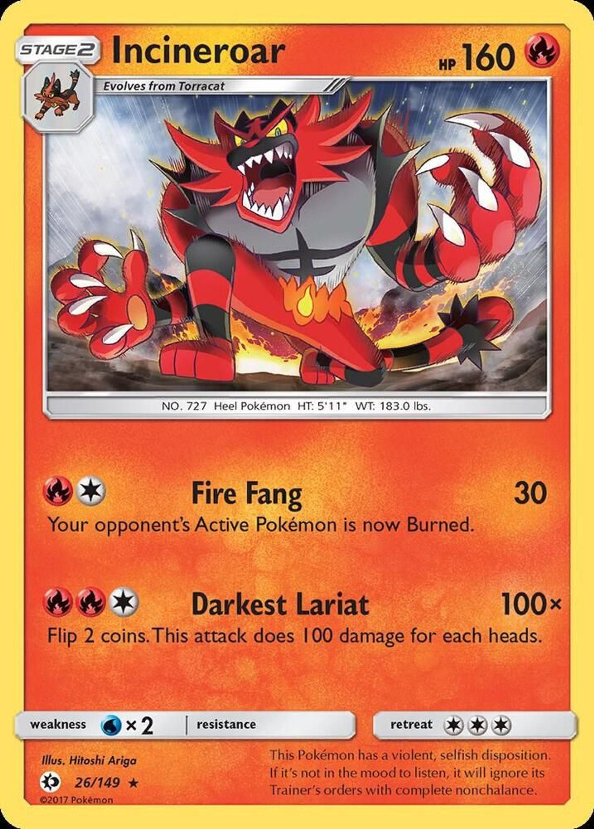Incineroar — SM Base Set — Pokemon