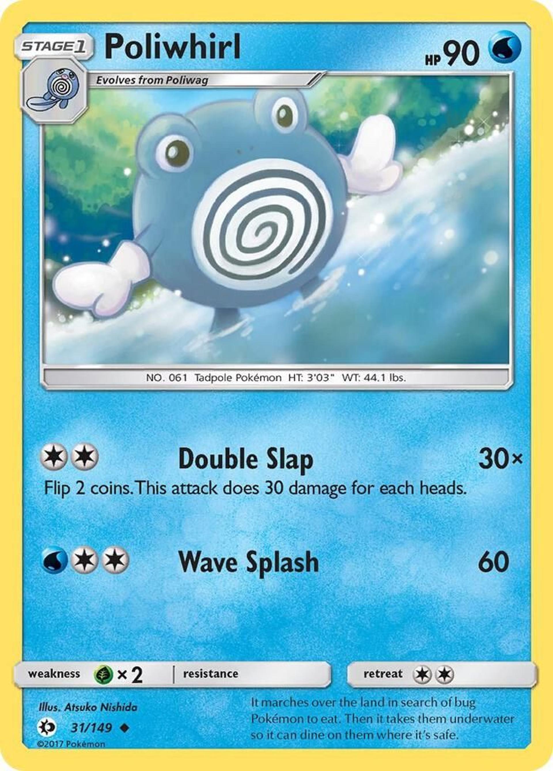 Poliwhirl — SM Base Set — Pokemon