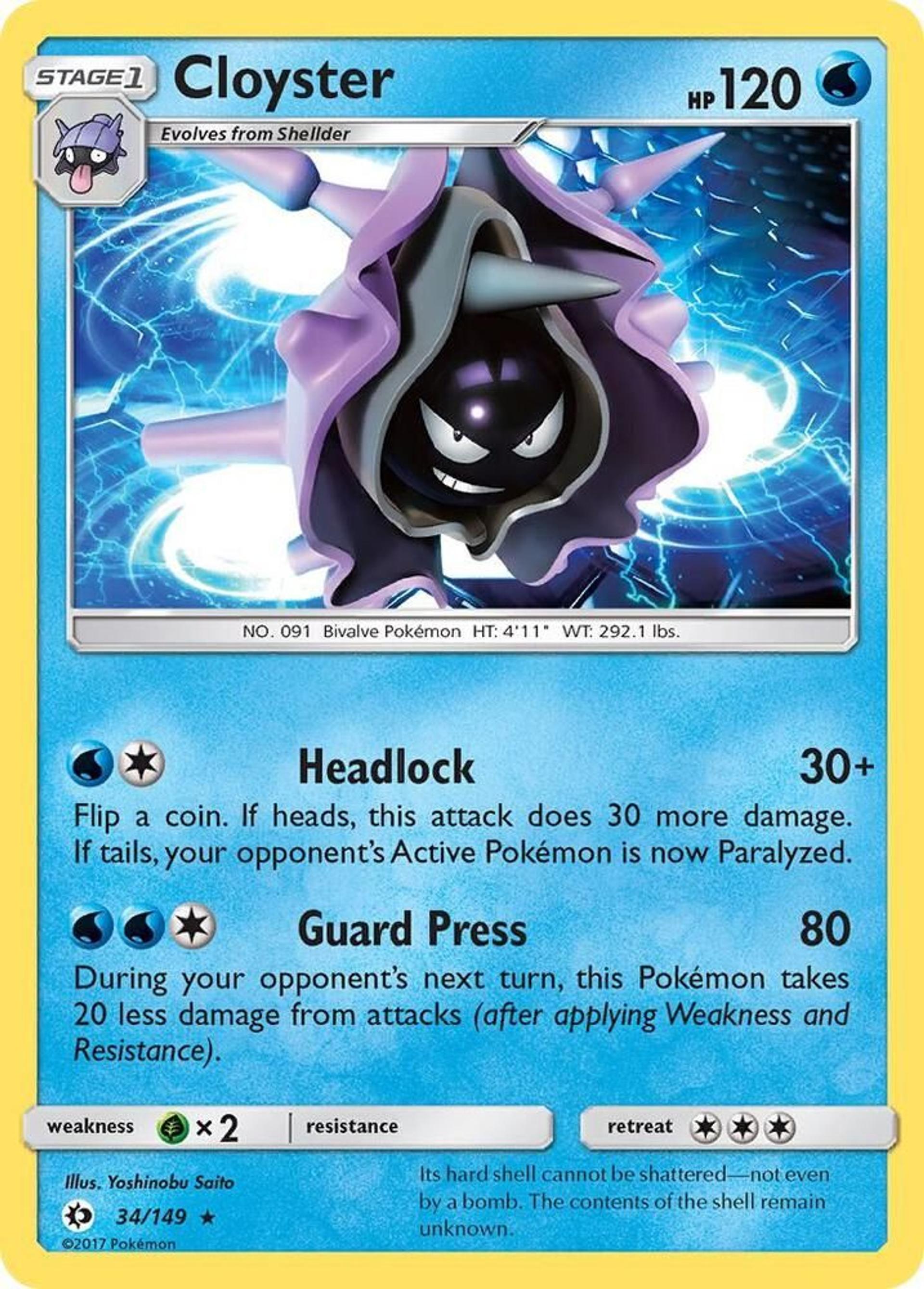 Cloyster — SM Base Set — Pokemon