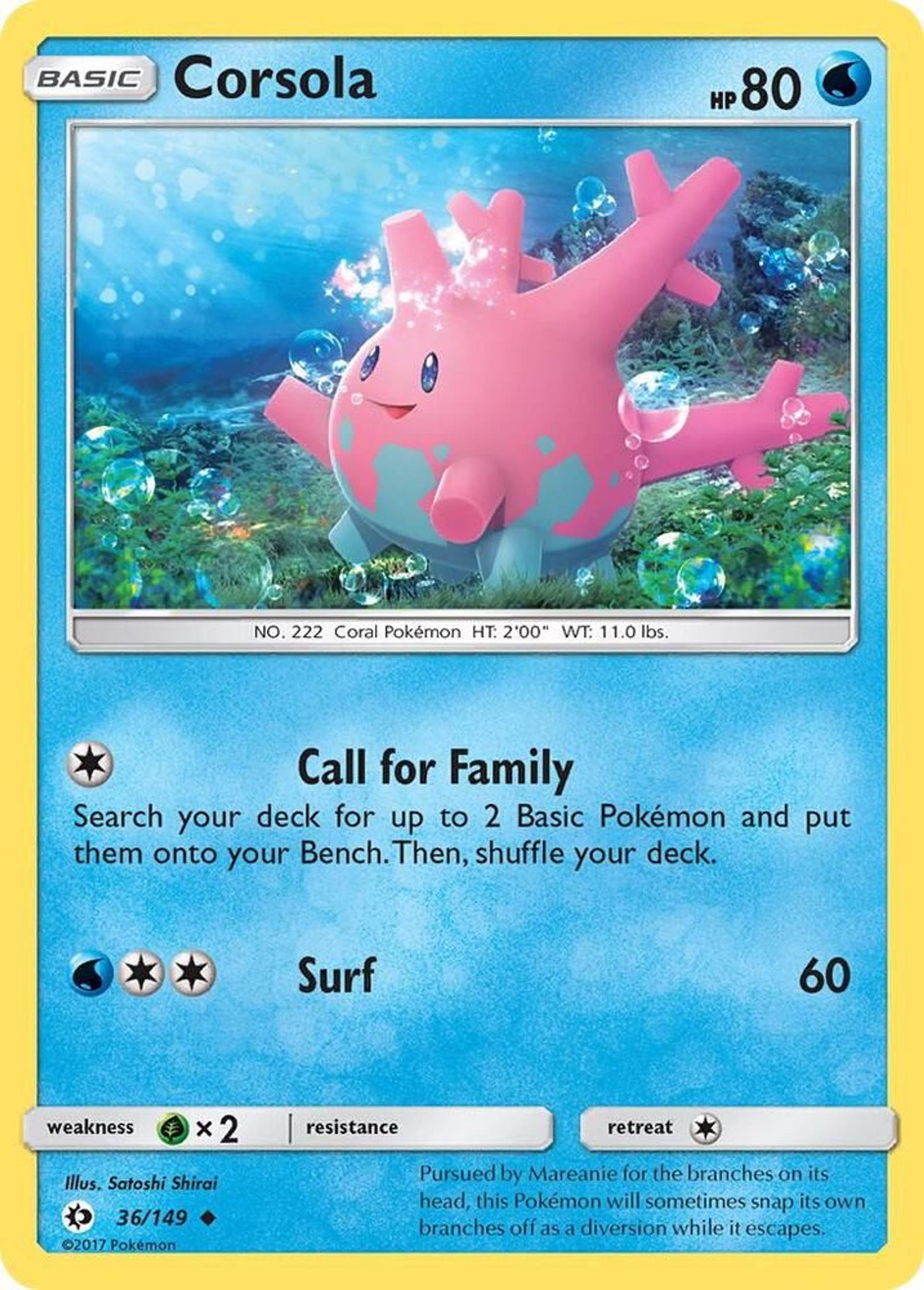 Corsola — SM Base Set — Pokemon