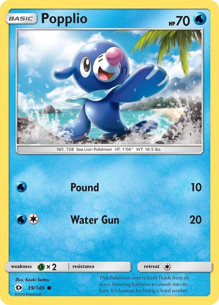 Popplio — SM Base Set — Pokemon