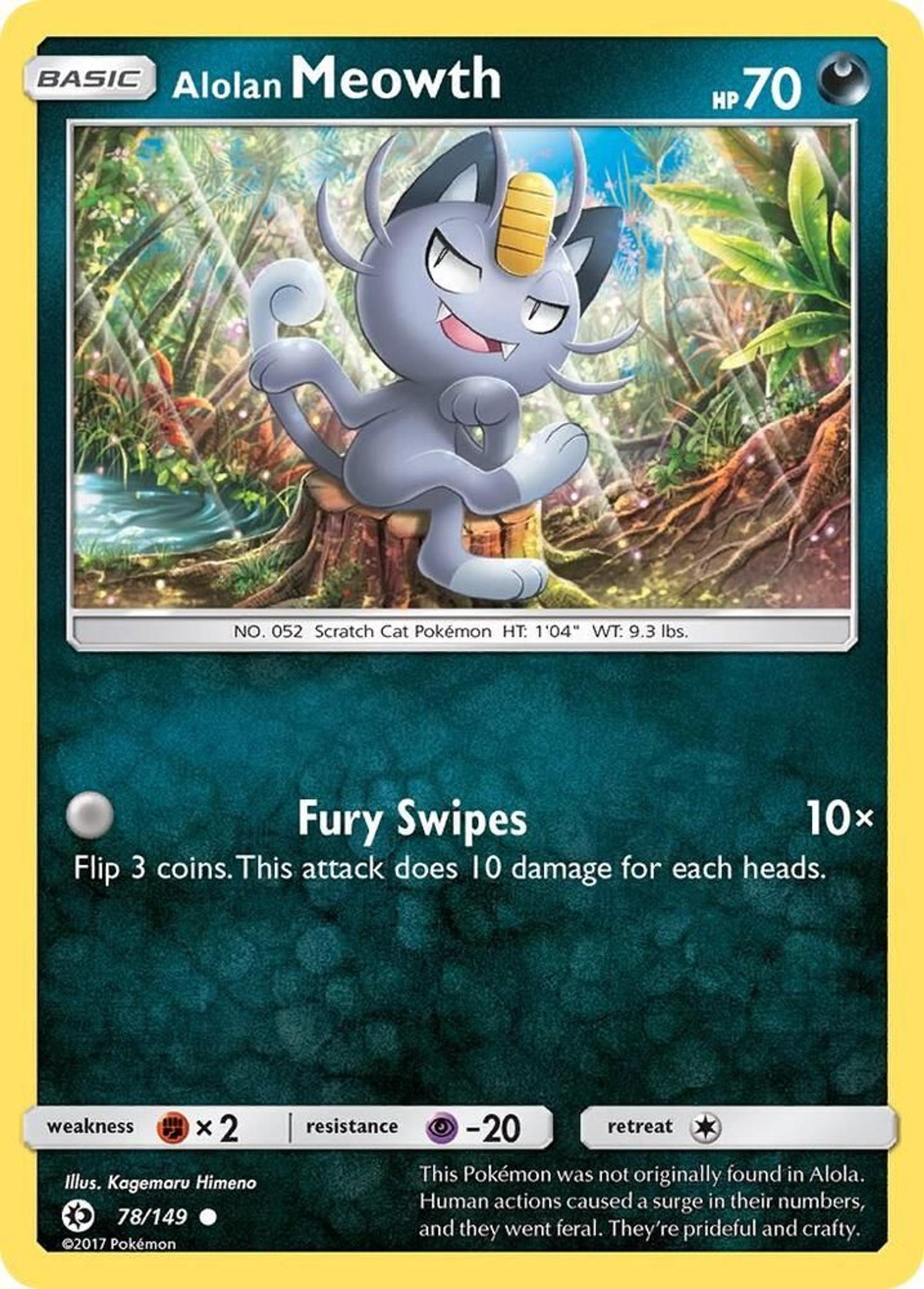 Alolan Meowth — SM Base Set — Pokemon