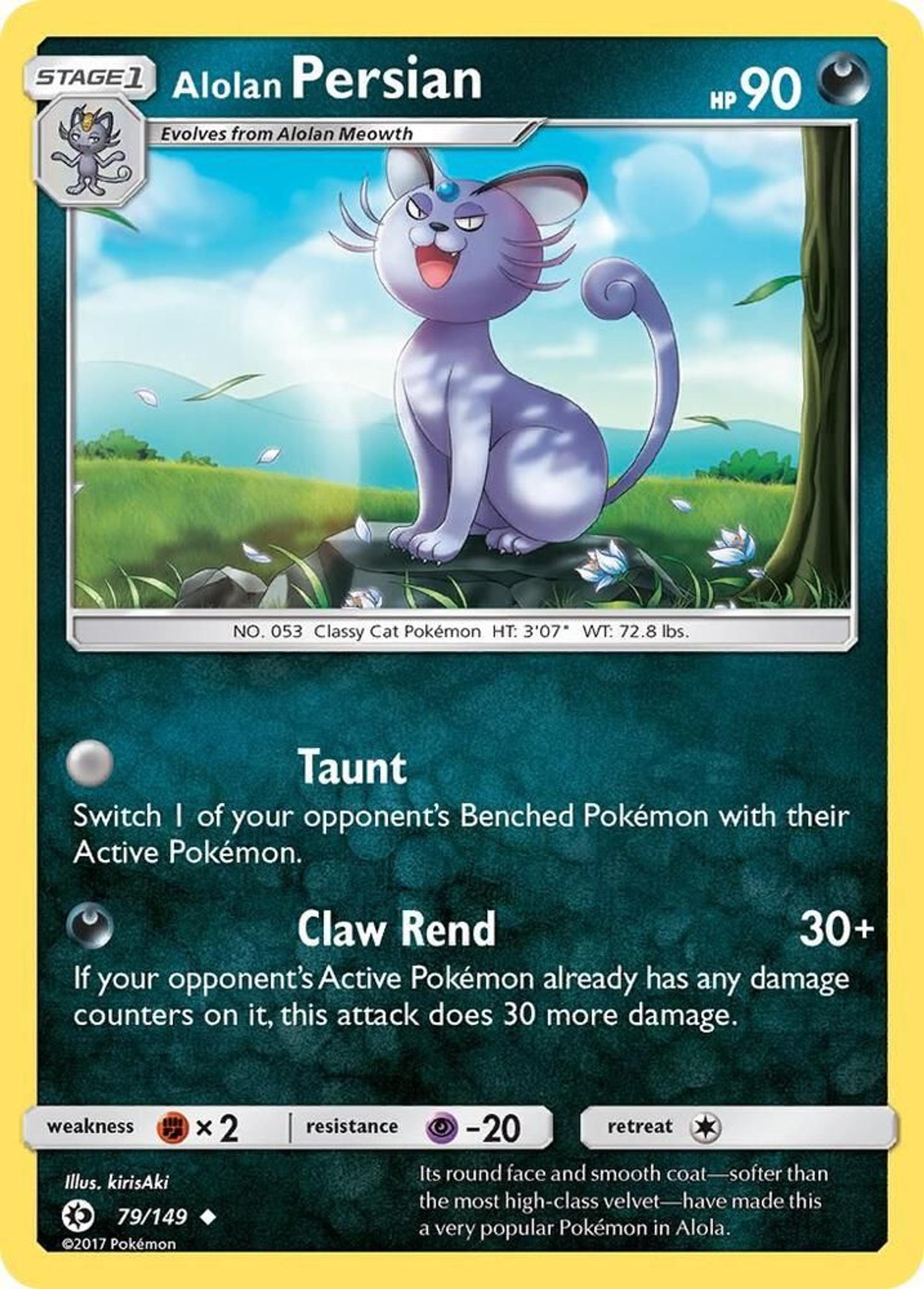 Alolan Persian — SM Base Set — Pokemon