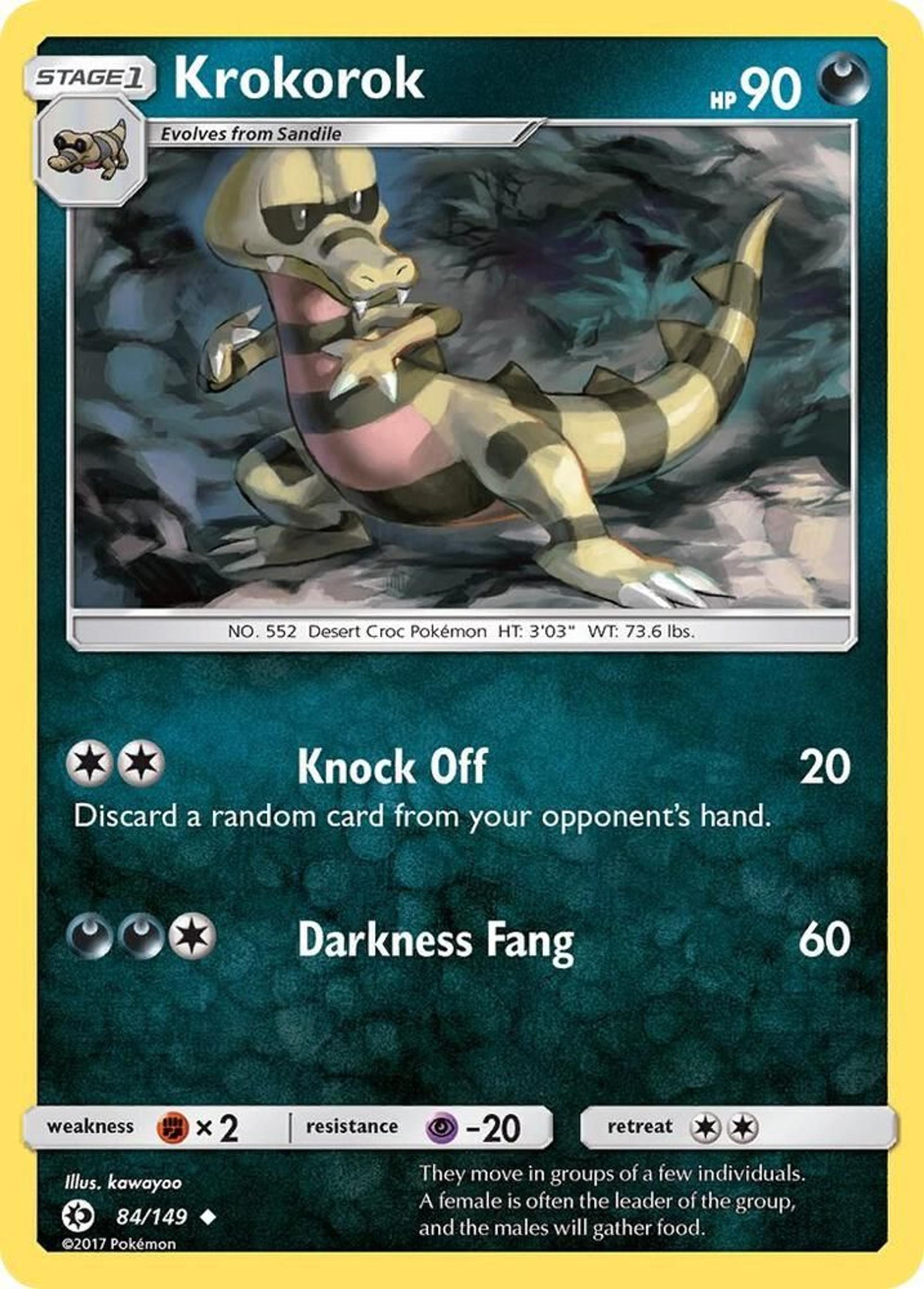 Krokorok — SM Base Set — Pokemon