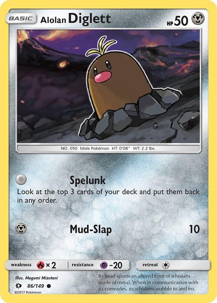 Alolan Diglett — SM Base Set — Pokemon