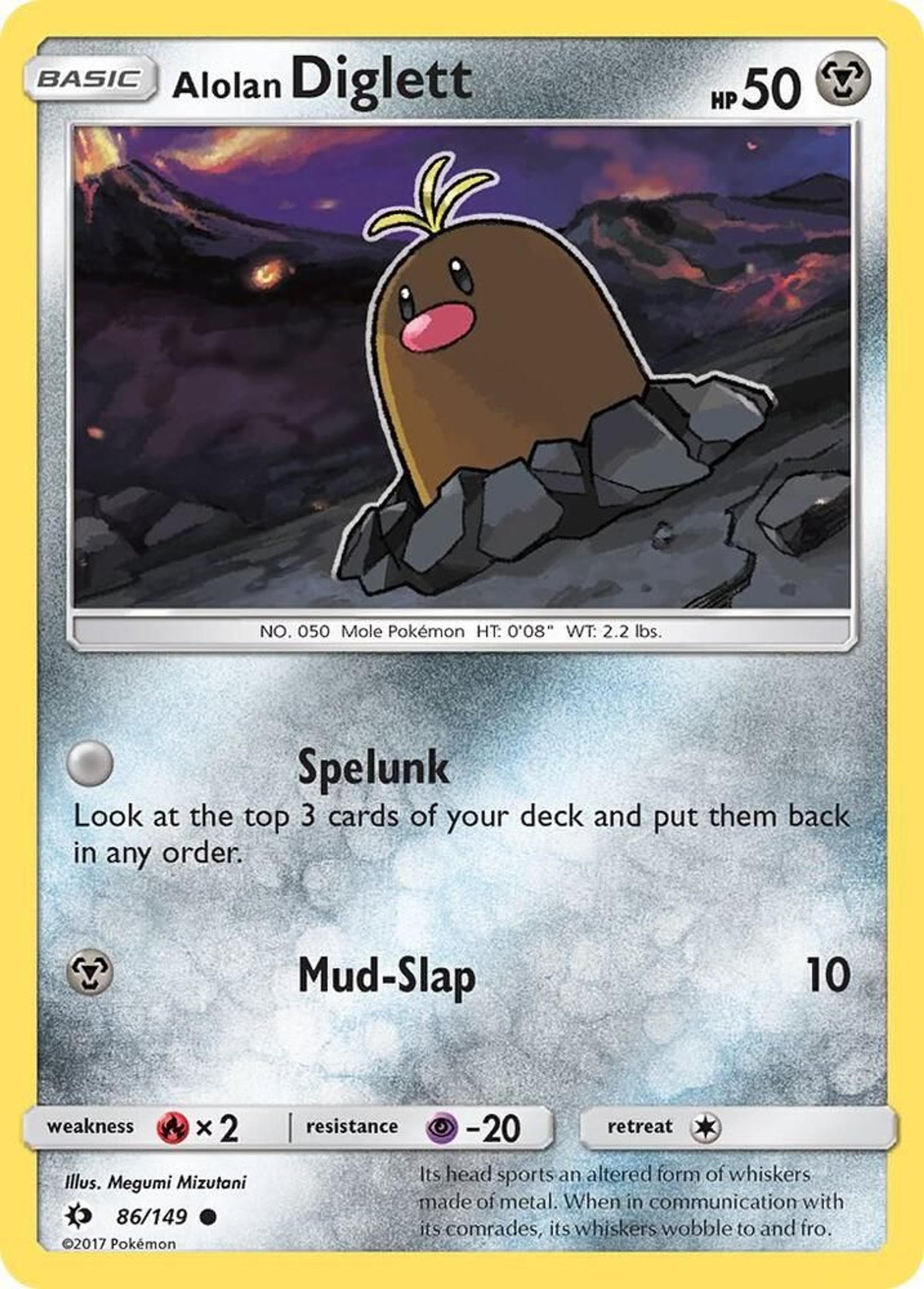 Alolan Diglett — SM Base Set — Pokemon