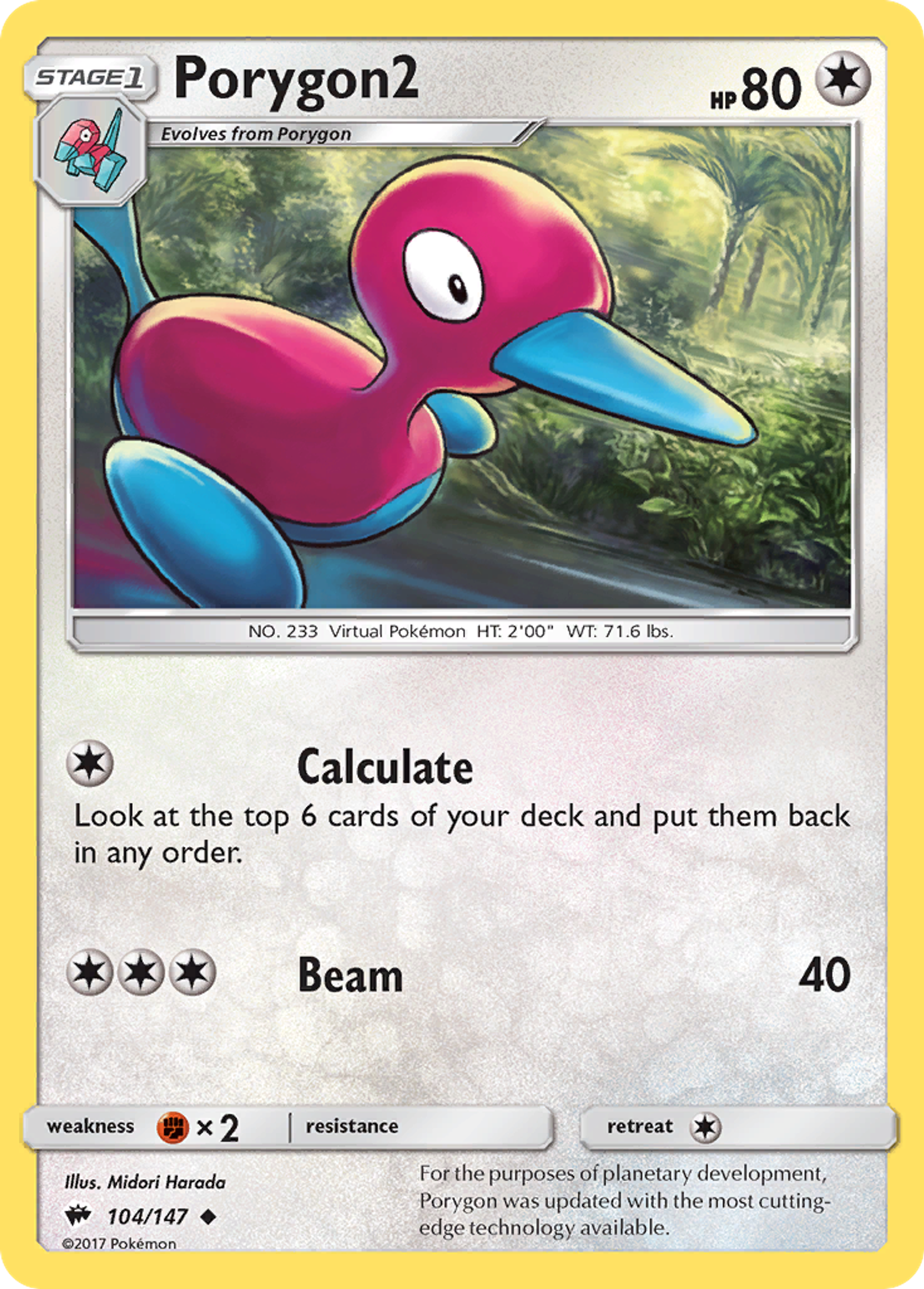 Porygon2 — SM - Burning Shadows — Pokemon