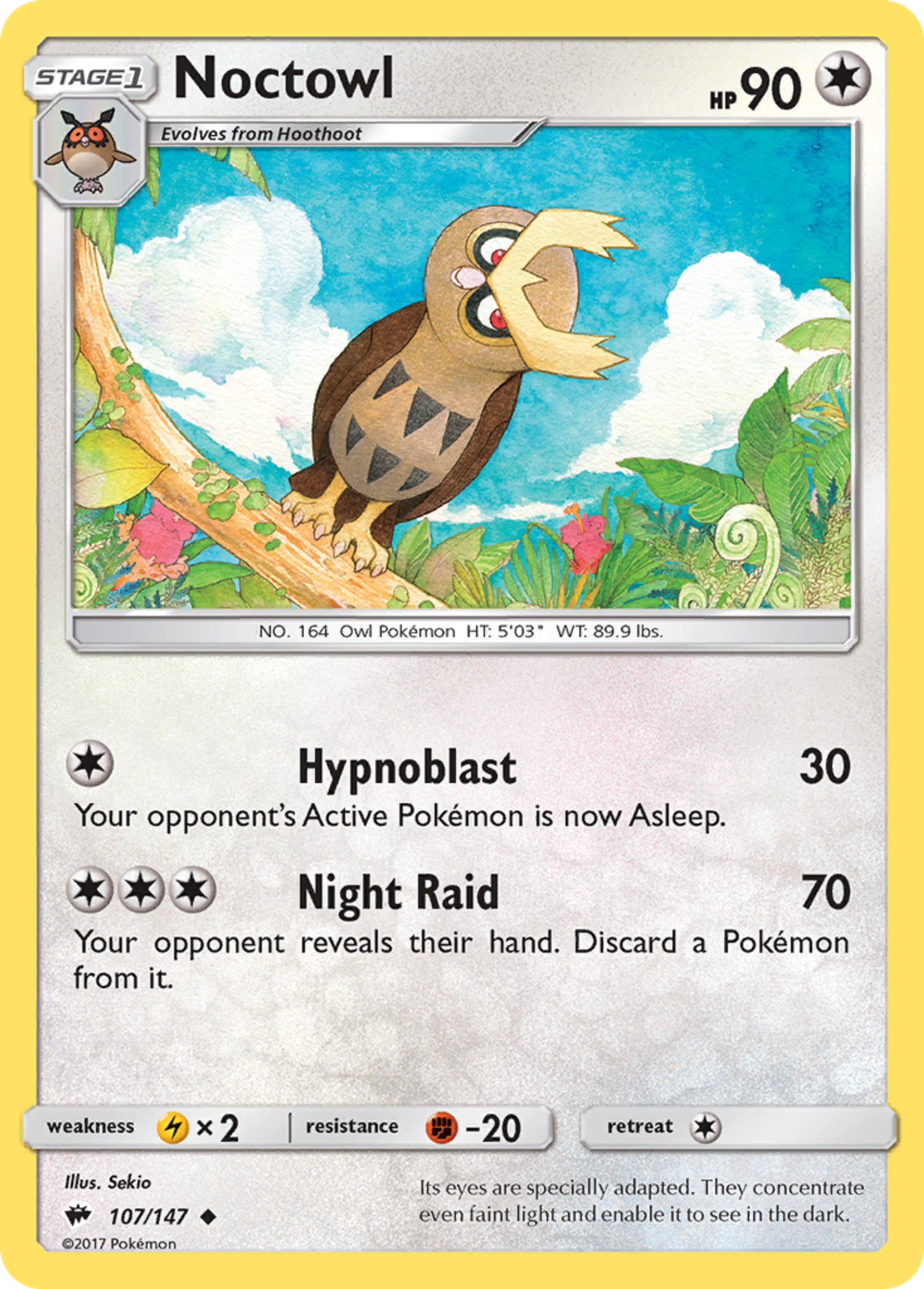 Noctowl — SM - Burning Shadows — Pokemon