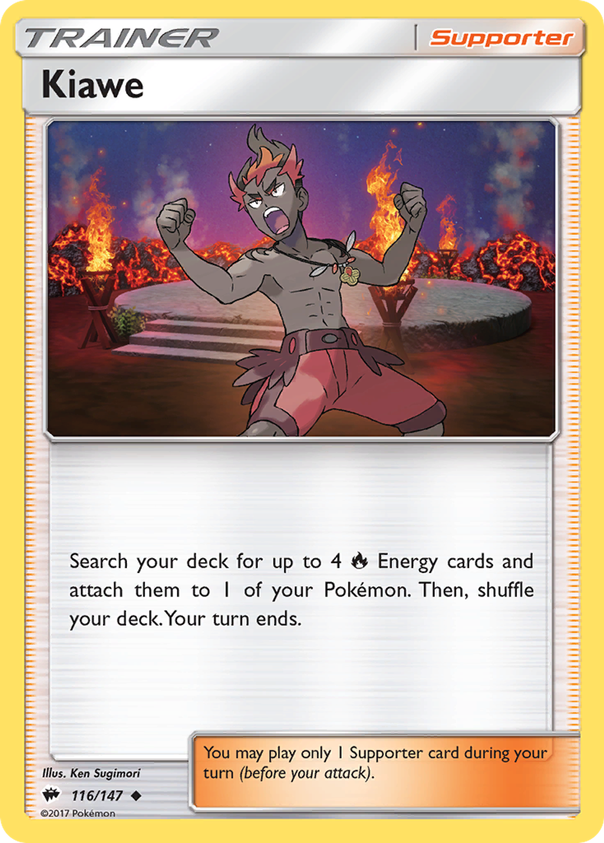 Kiawe — SM - Burning Shadows — Pokemon