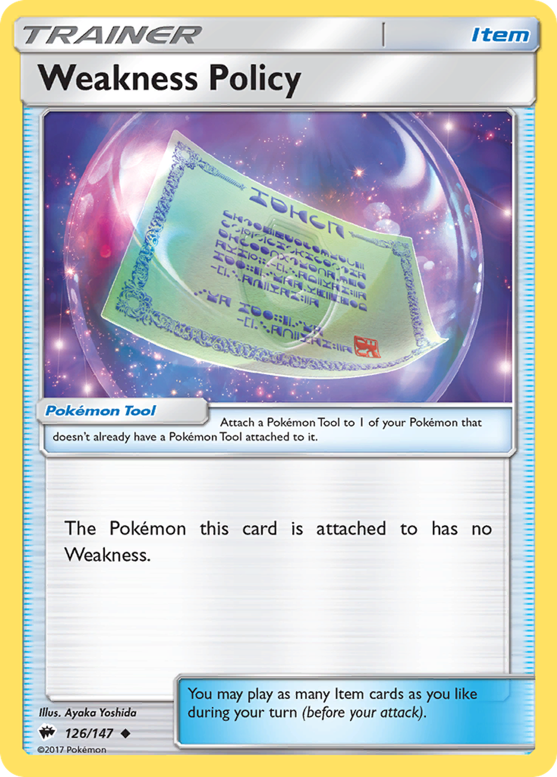 Weakness Policy — SM - Burning Shadows — Pokemon