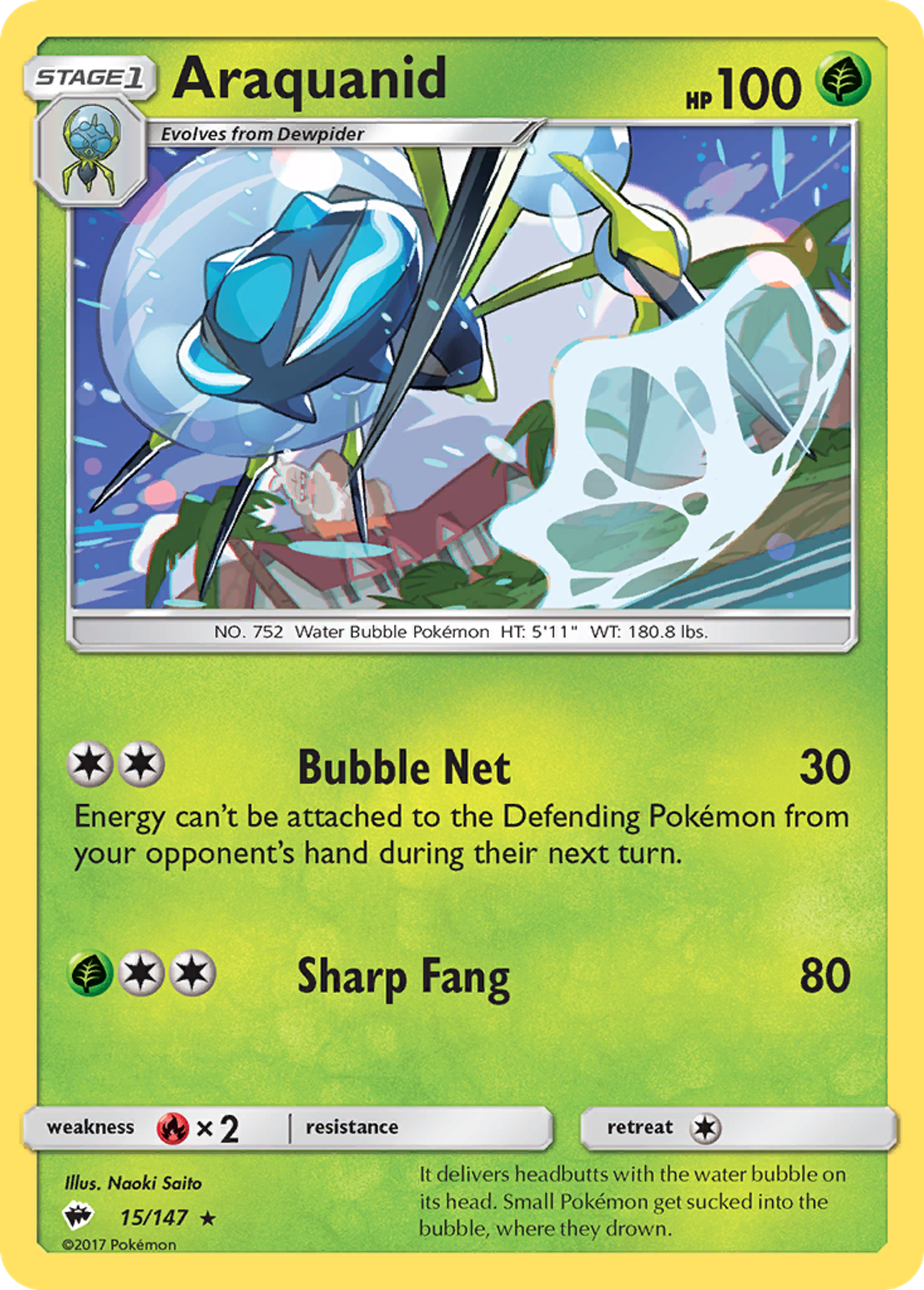 Araquanid — SM - Burning Shadows — Pokemon