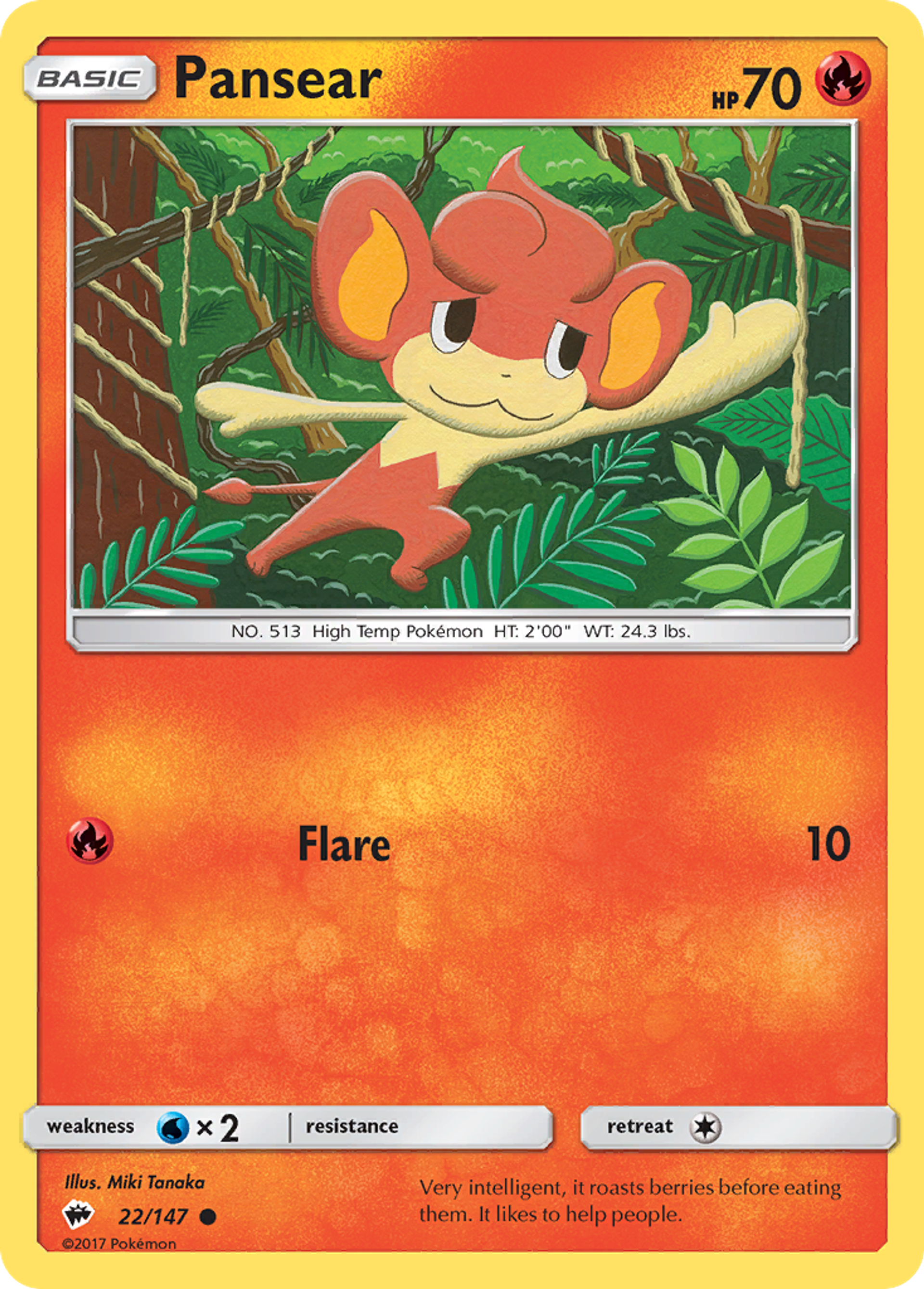 Pansear — SM - Burning Shadows — Pokemon