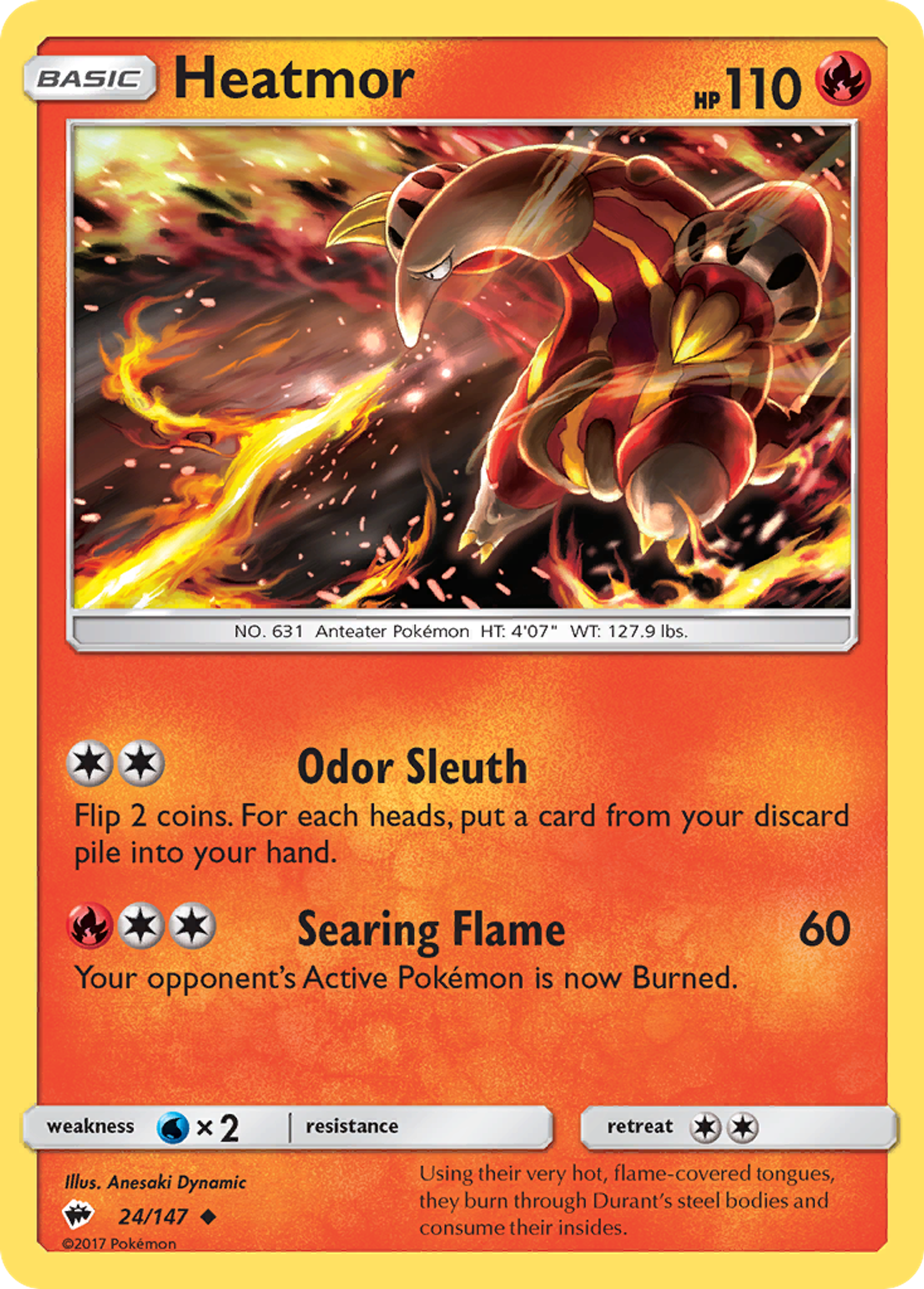Heatmor — SM - Burning Shadows — Pokemon