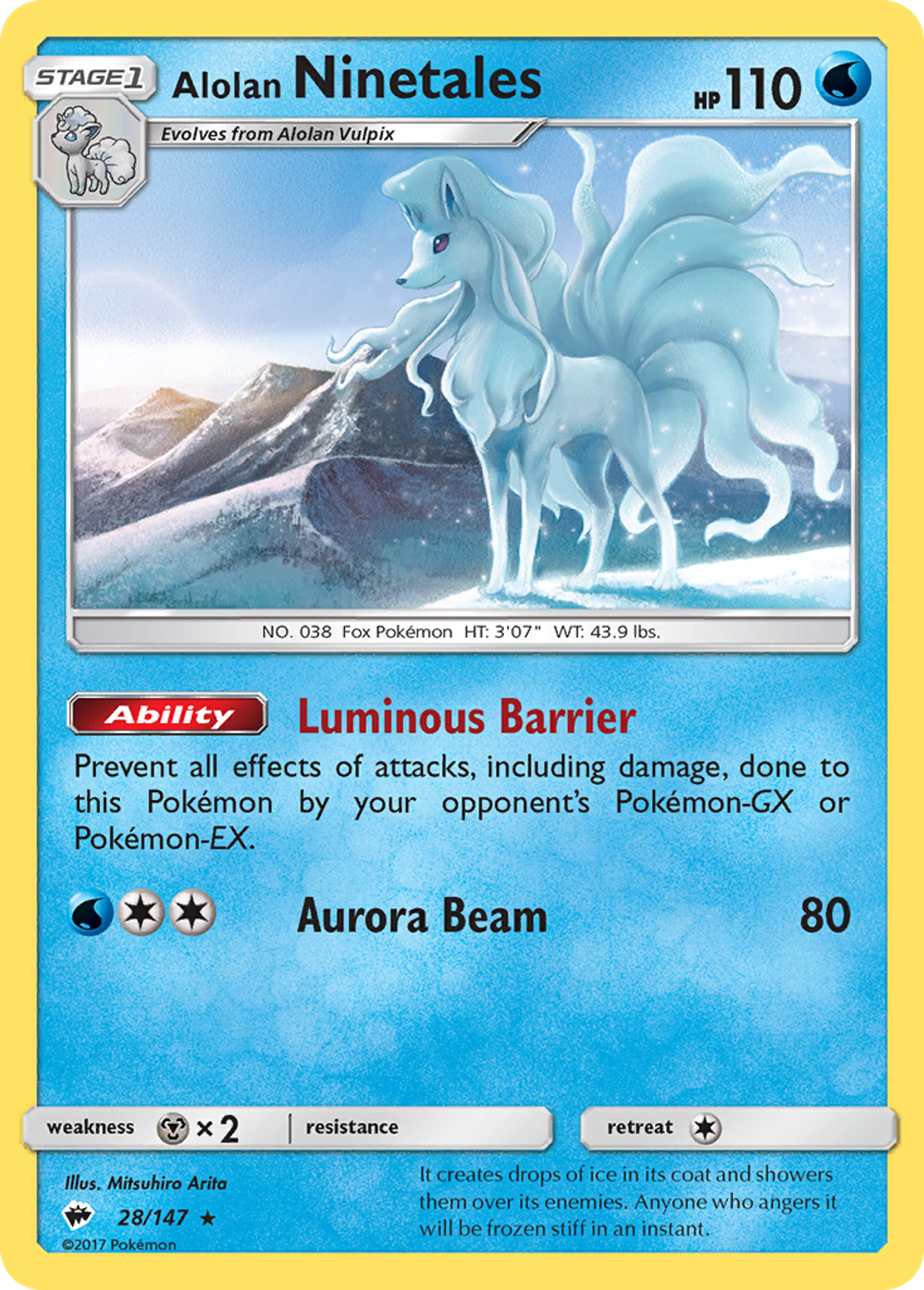 Alolan Ninetales — SM - Burning Shadows — Pokémon