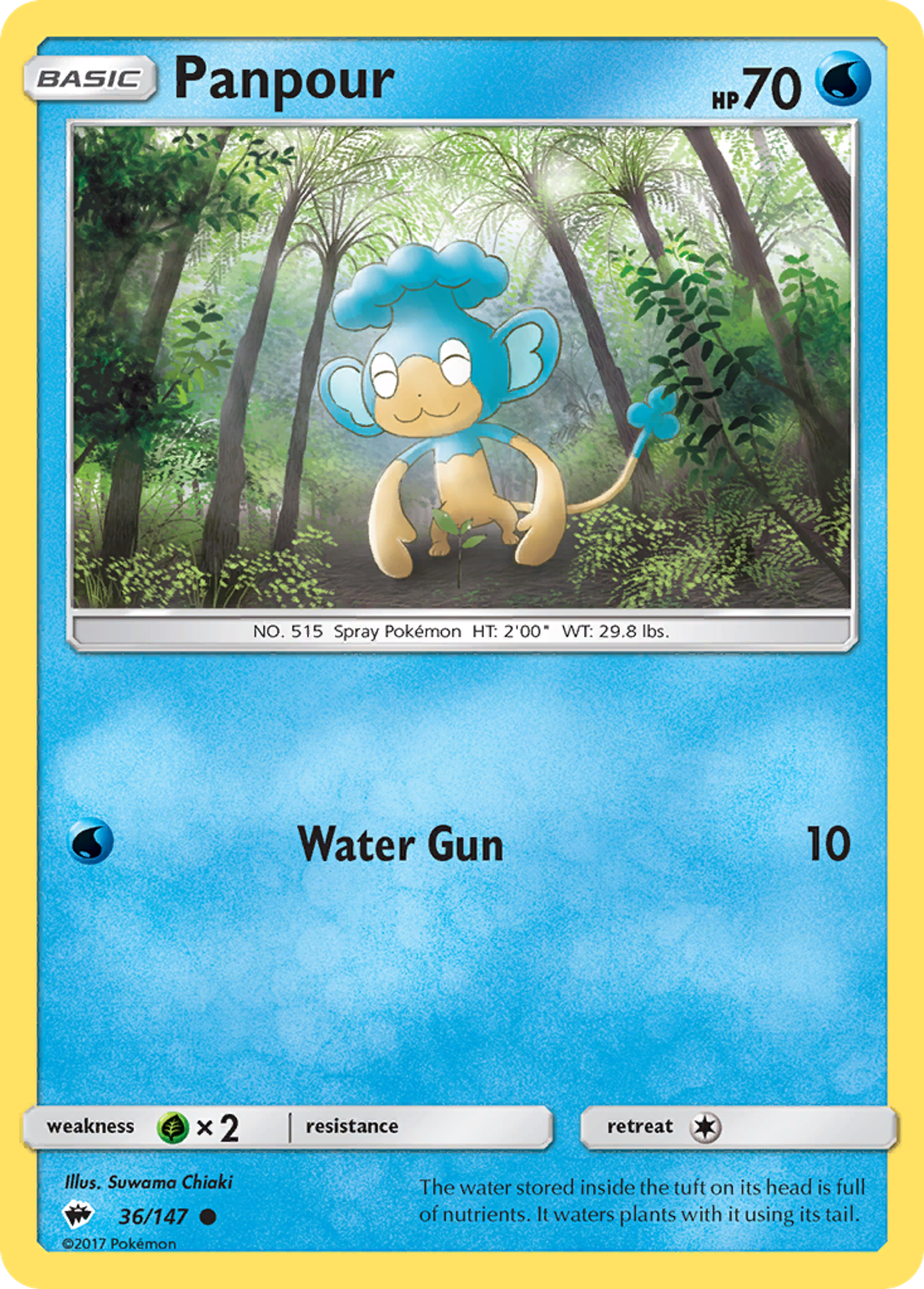Panpour — SM - Burning Shadows — Pokemon