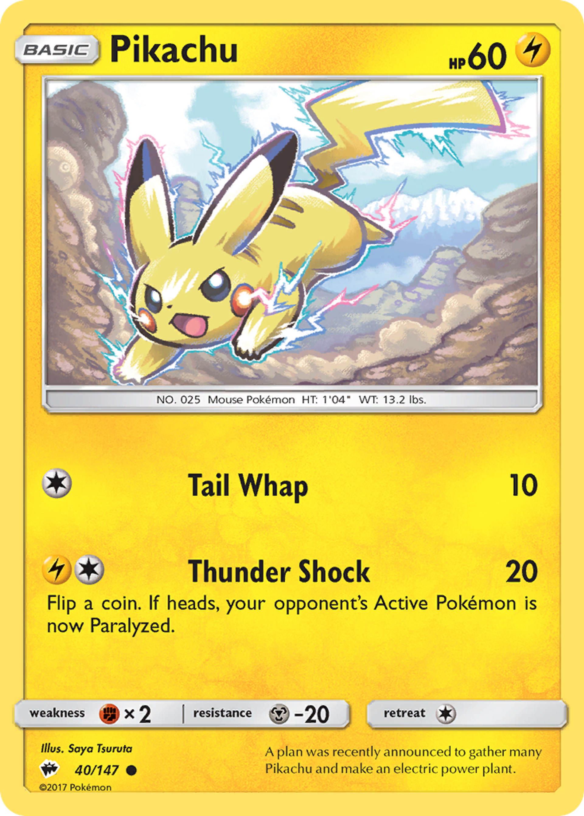 Pikachu — SM - Burning Shadows — Pokemon