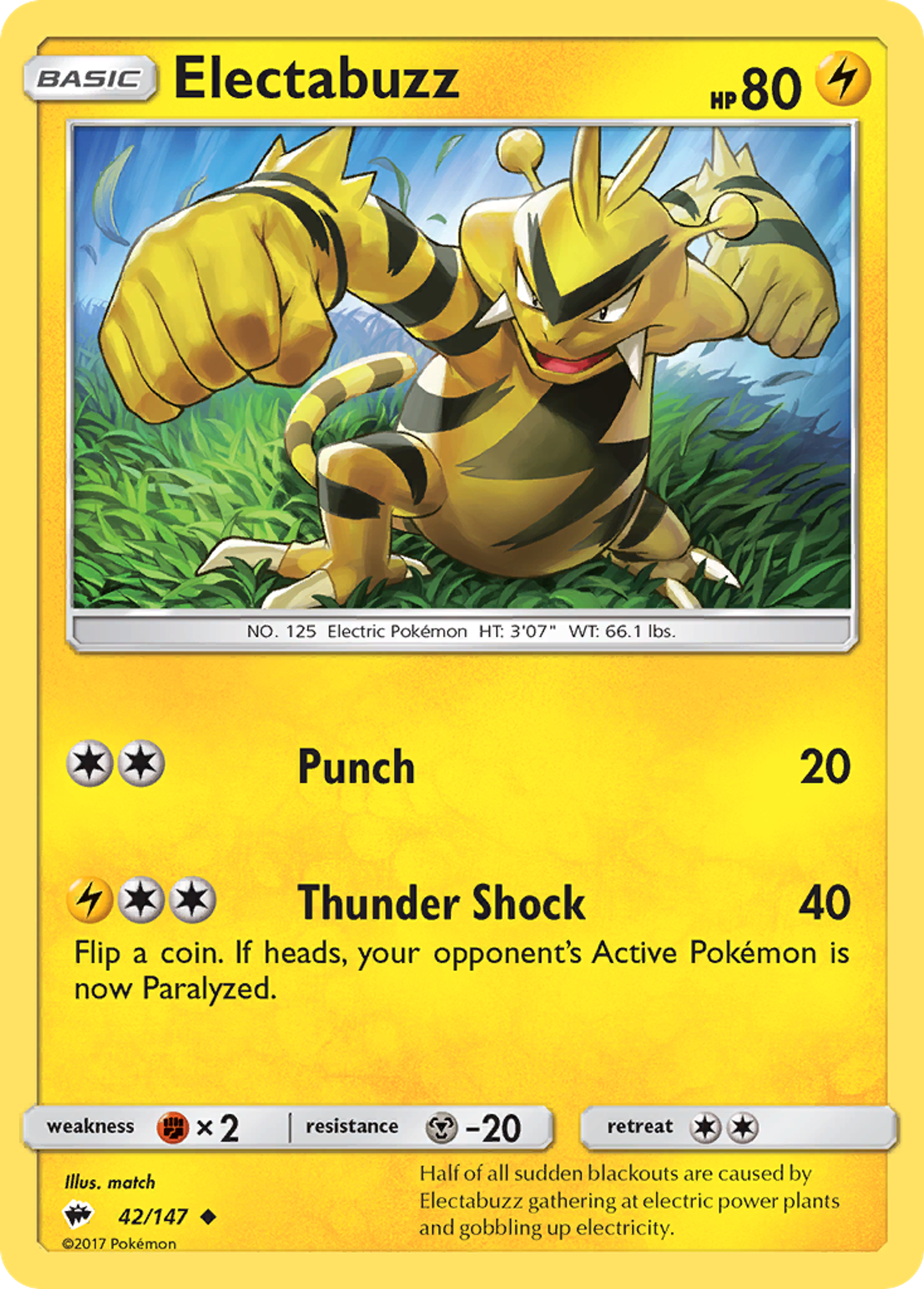 Electabuzz — SM - Burning Shadows — Pokemon