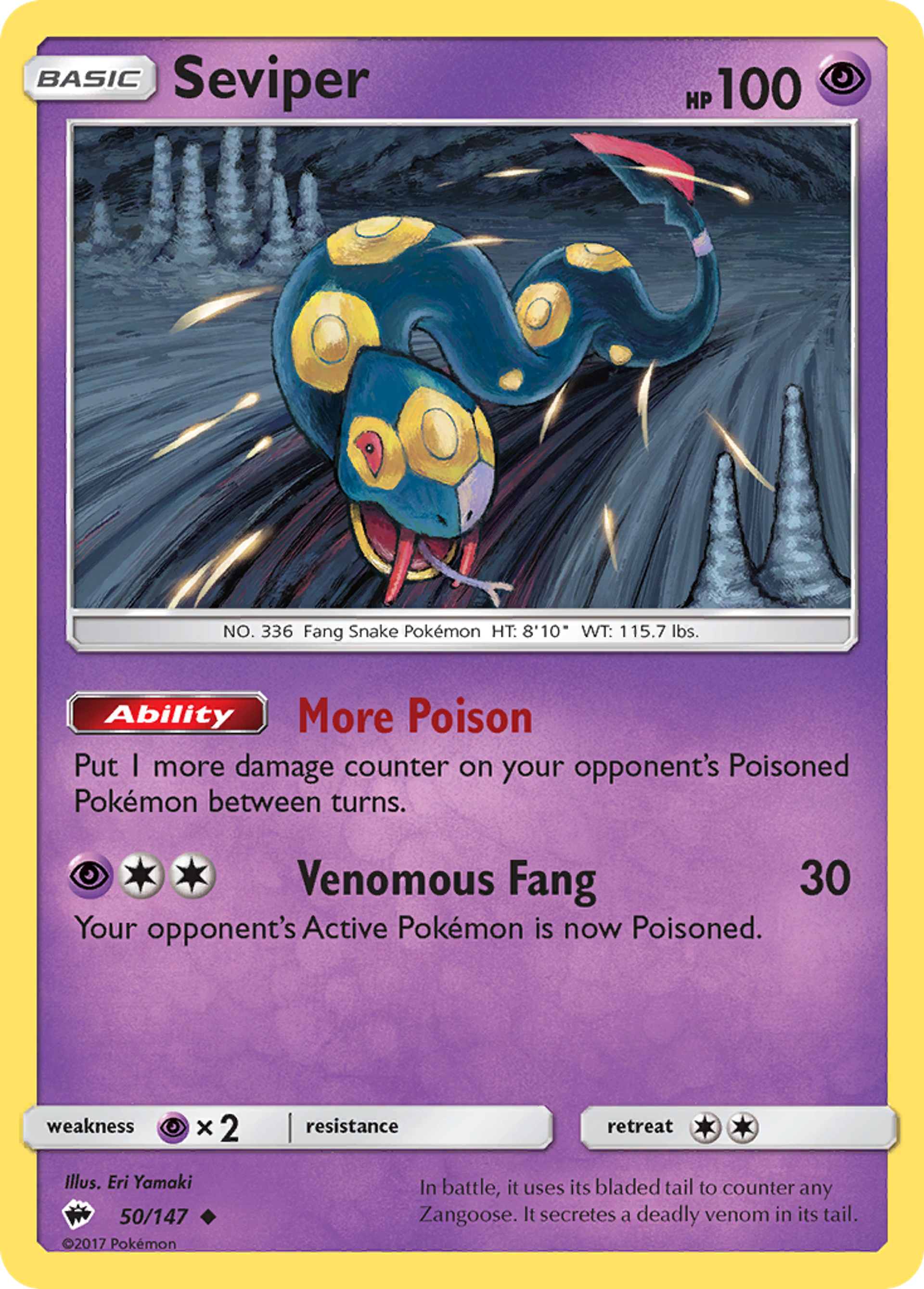 Seviper — SM - Burning Shadows — Pokemon