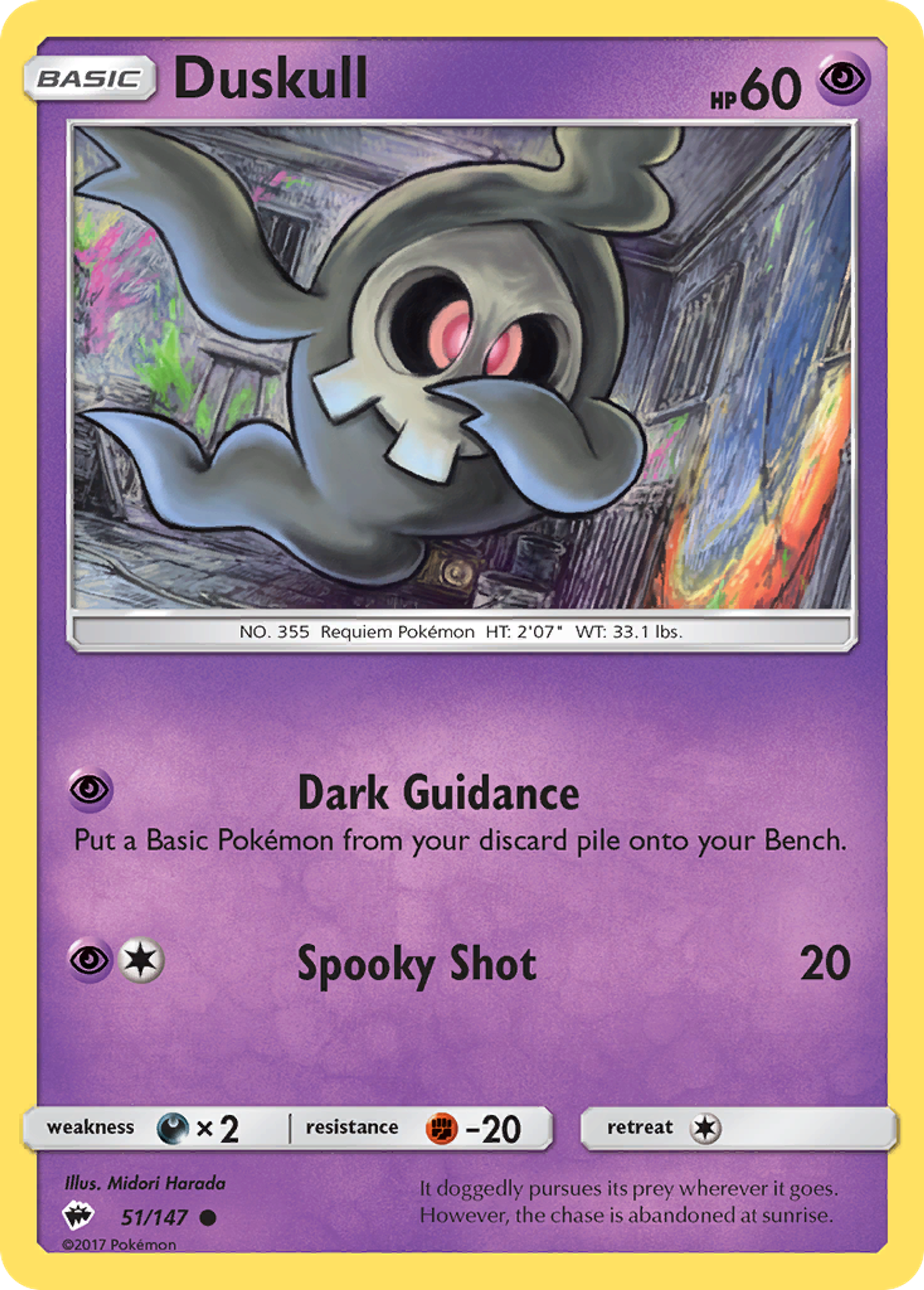 Duskull — SM - Burning Shadows — Pokemon
