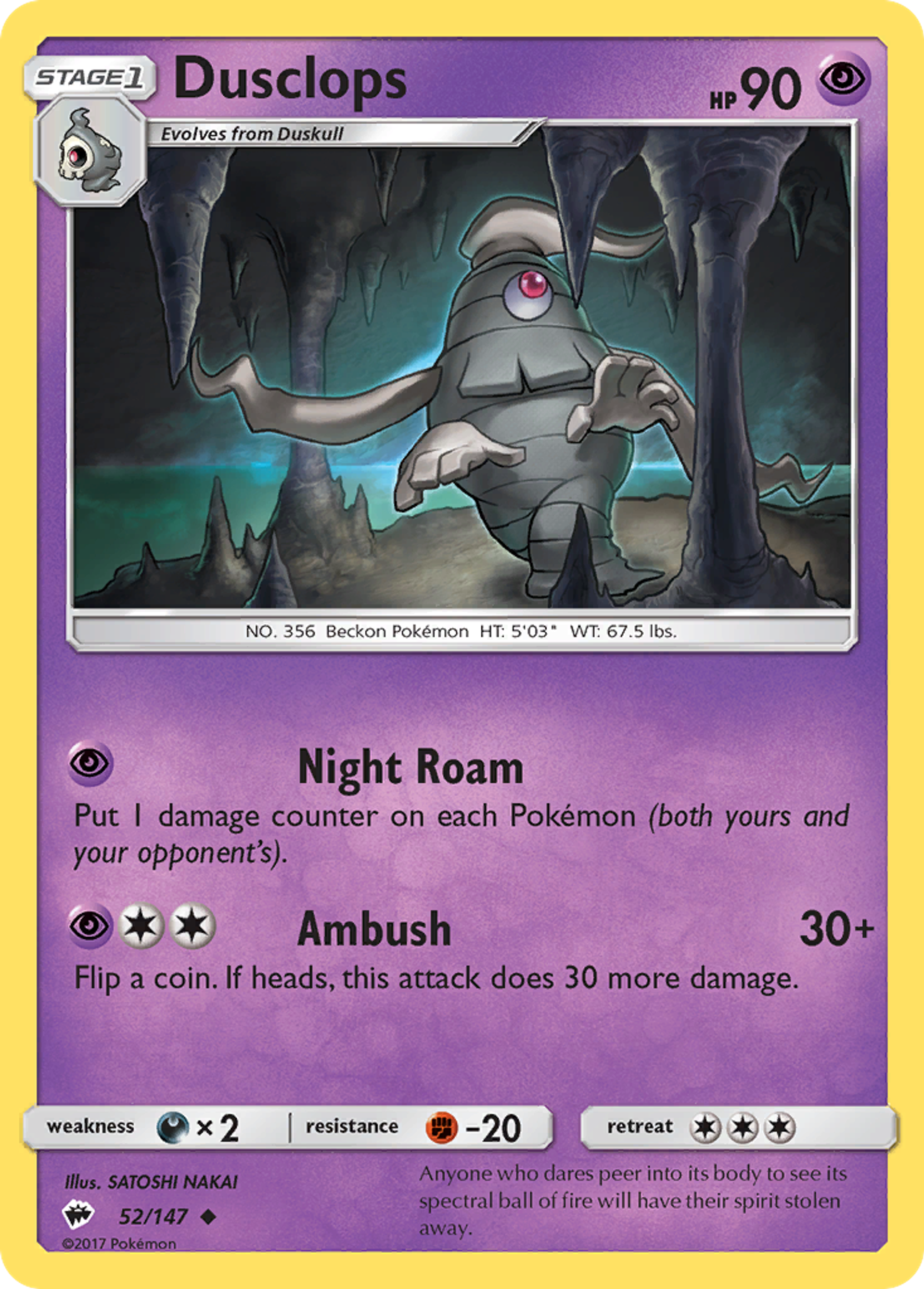 Dusclops — SM - Burning Shadows — Pokémon