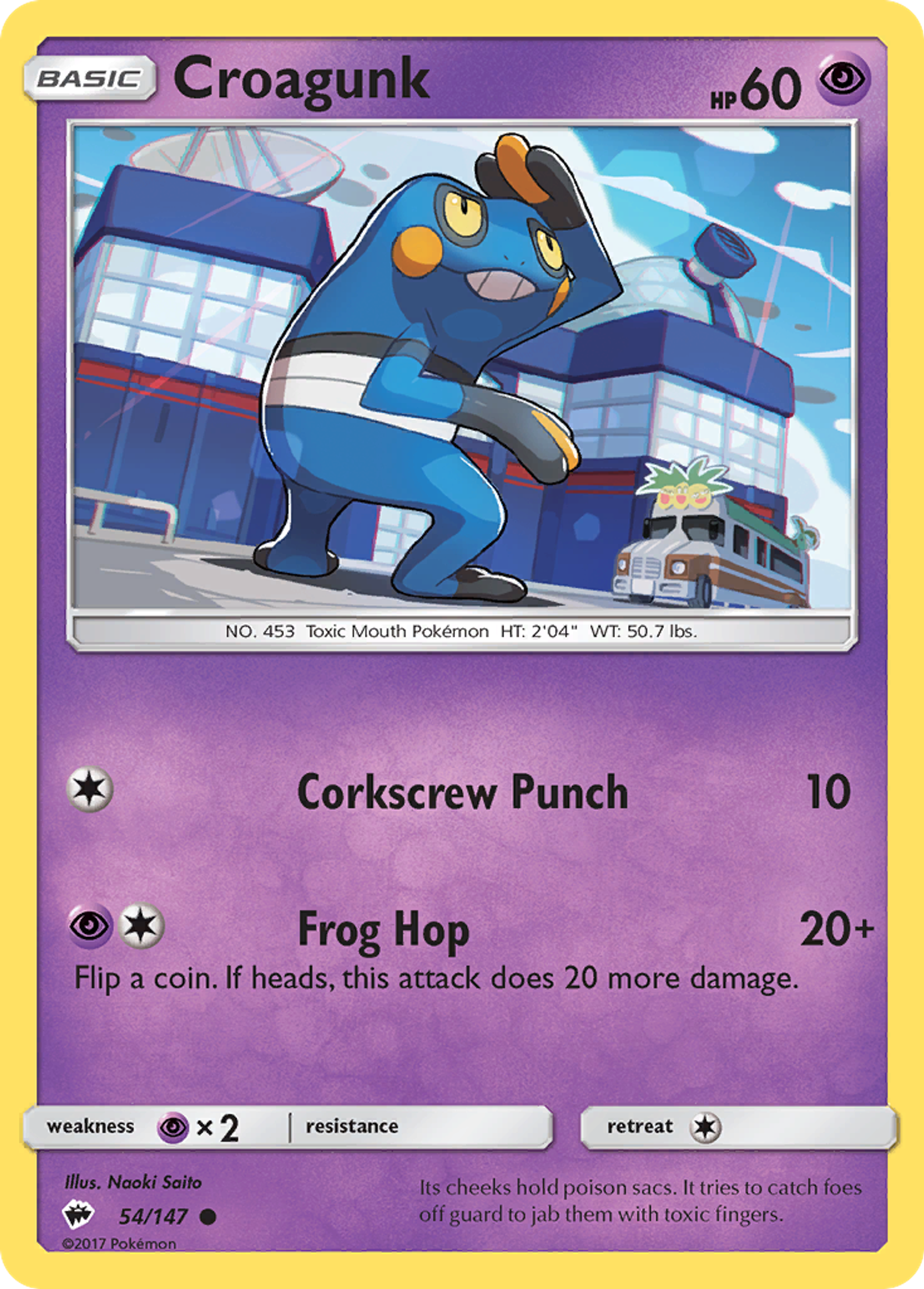 Croagunk — SM - Burning Shadows — Pokemon