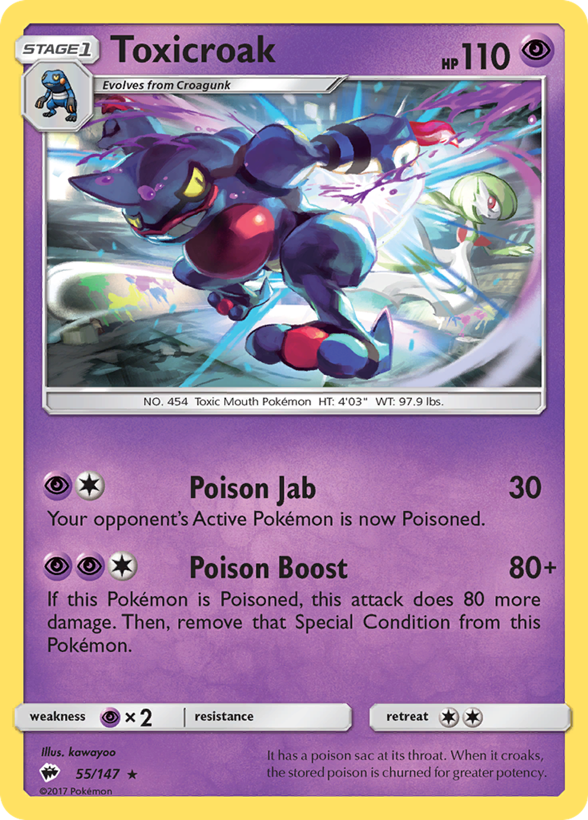 Toxicroak — SM - Burning Shadows — Pokemon