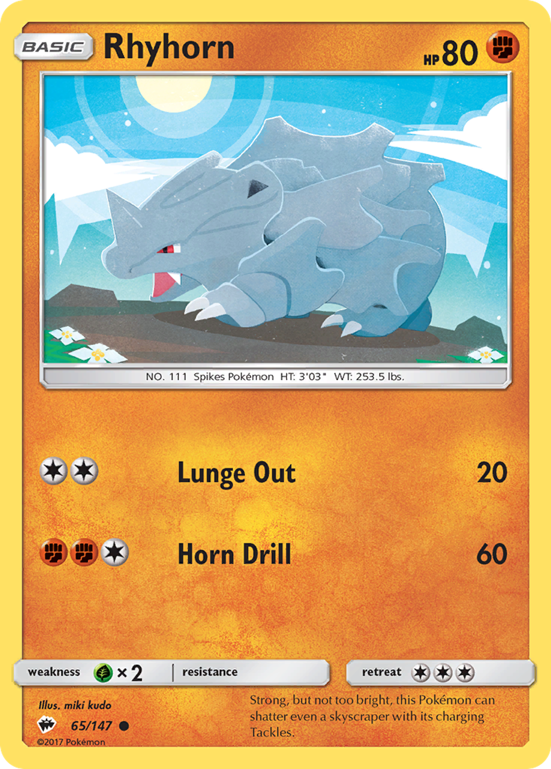 Rhyhorn — SM - Burning Shadows — Pokemon