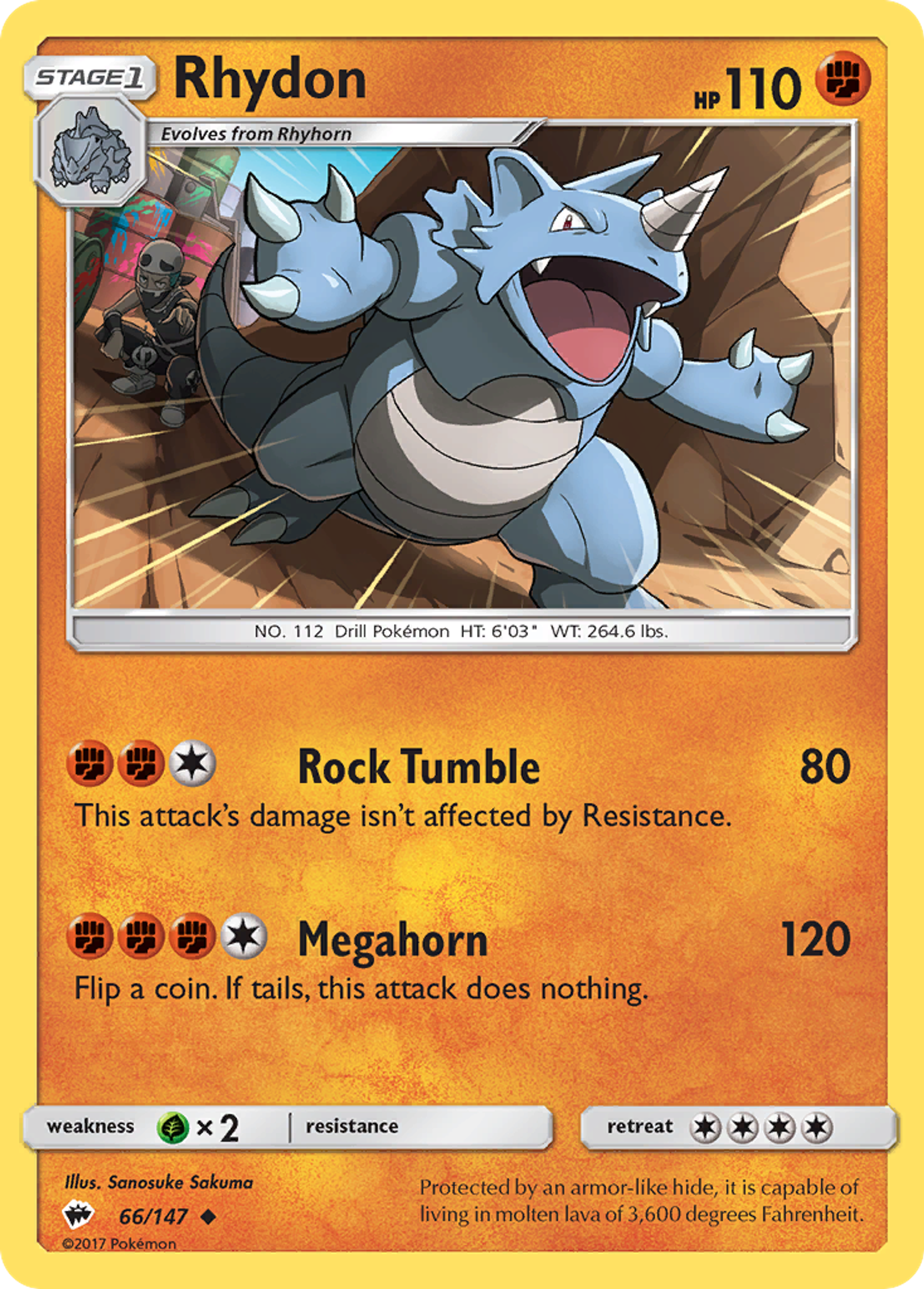 Rhydon — SM - Burning Shadows — Pokemon
