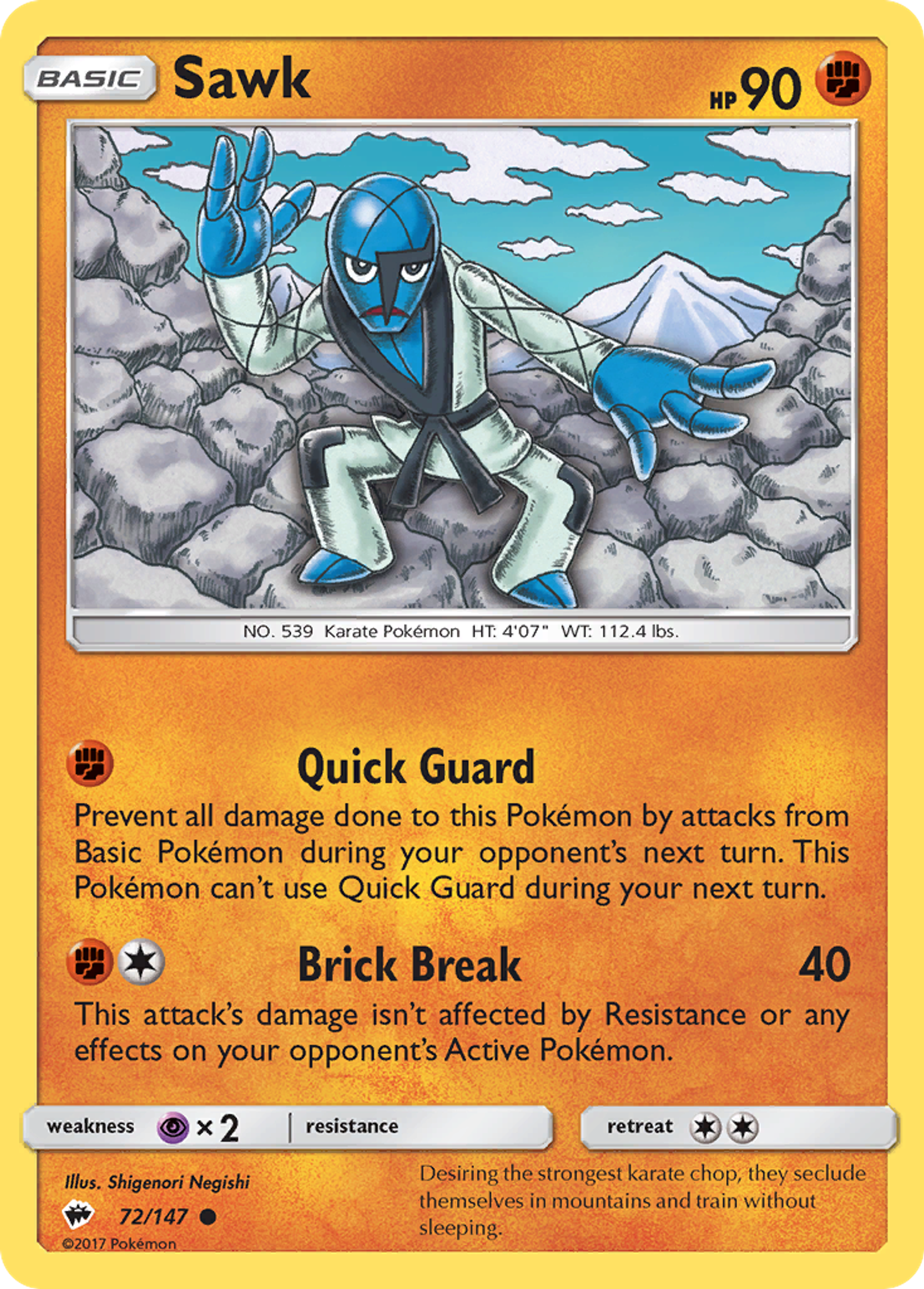 Sawk — SM - Burning Shadows — Pokemon