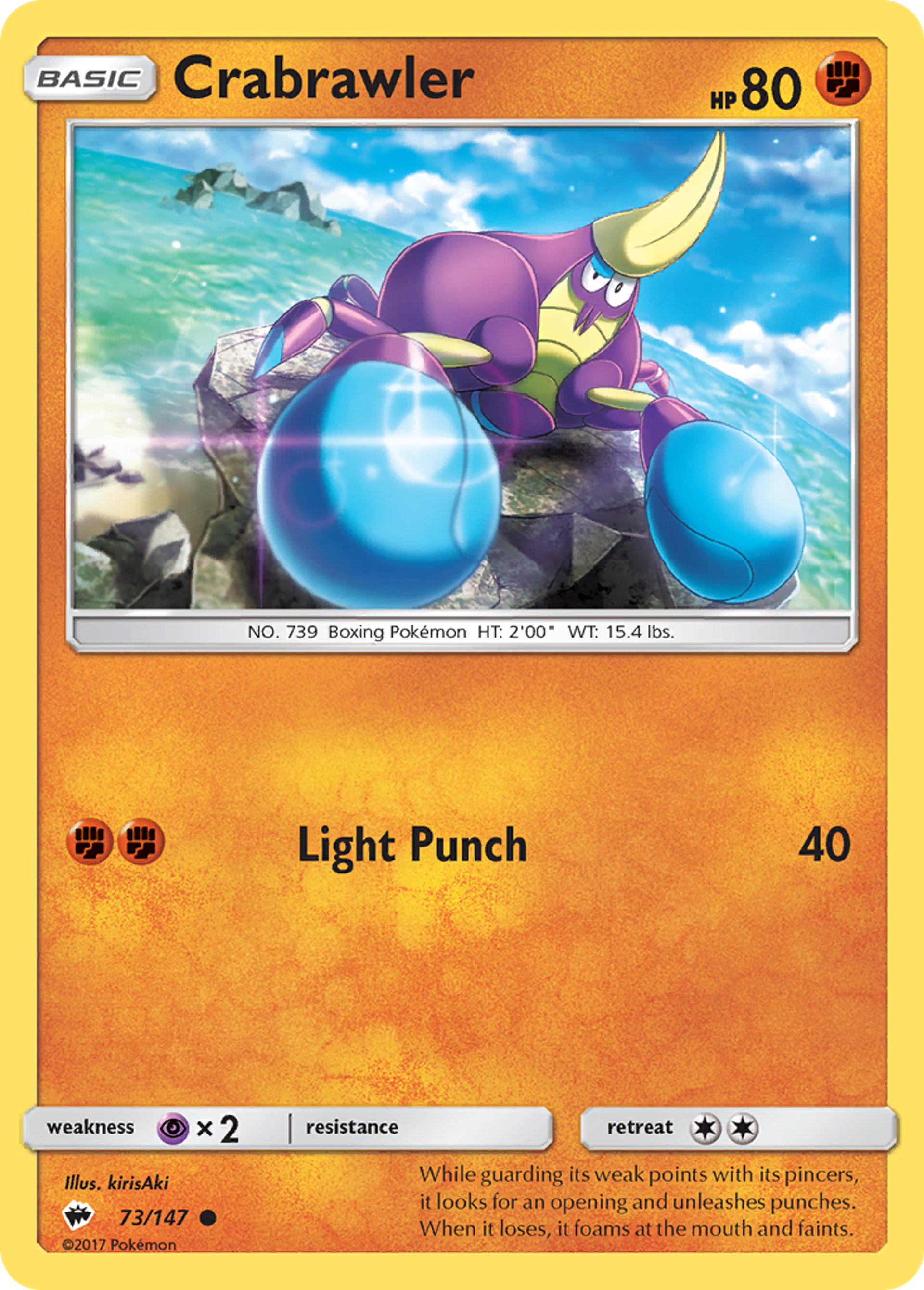 Crabrawler — SM - Burning Shadows — Pokemon