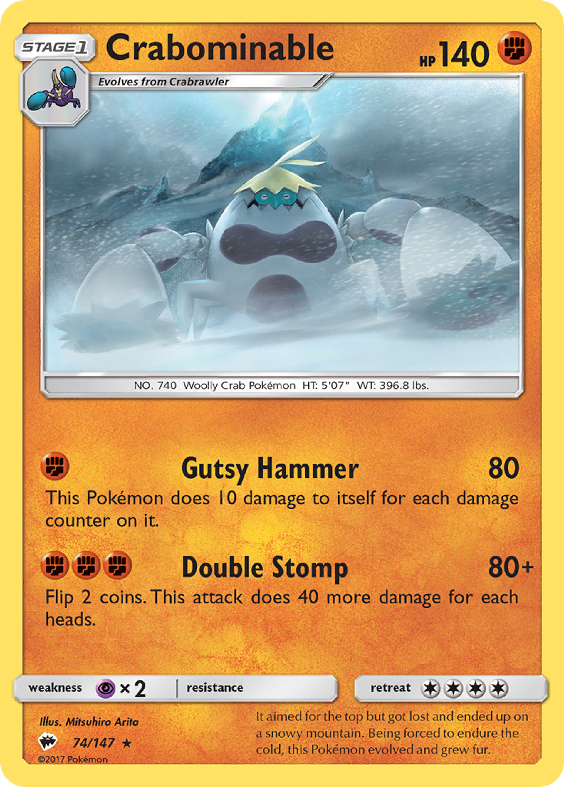 Crabominable — SM - Burning Shadows — Pokemon