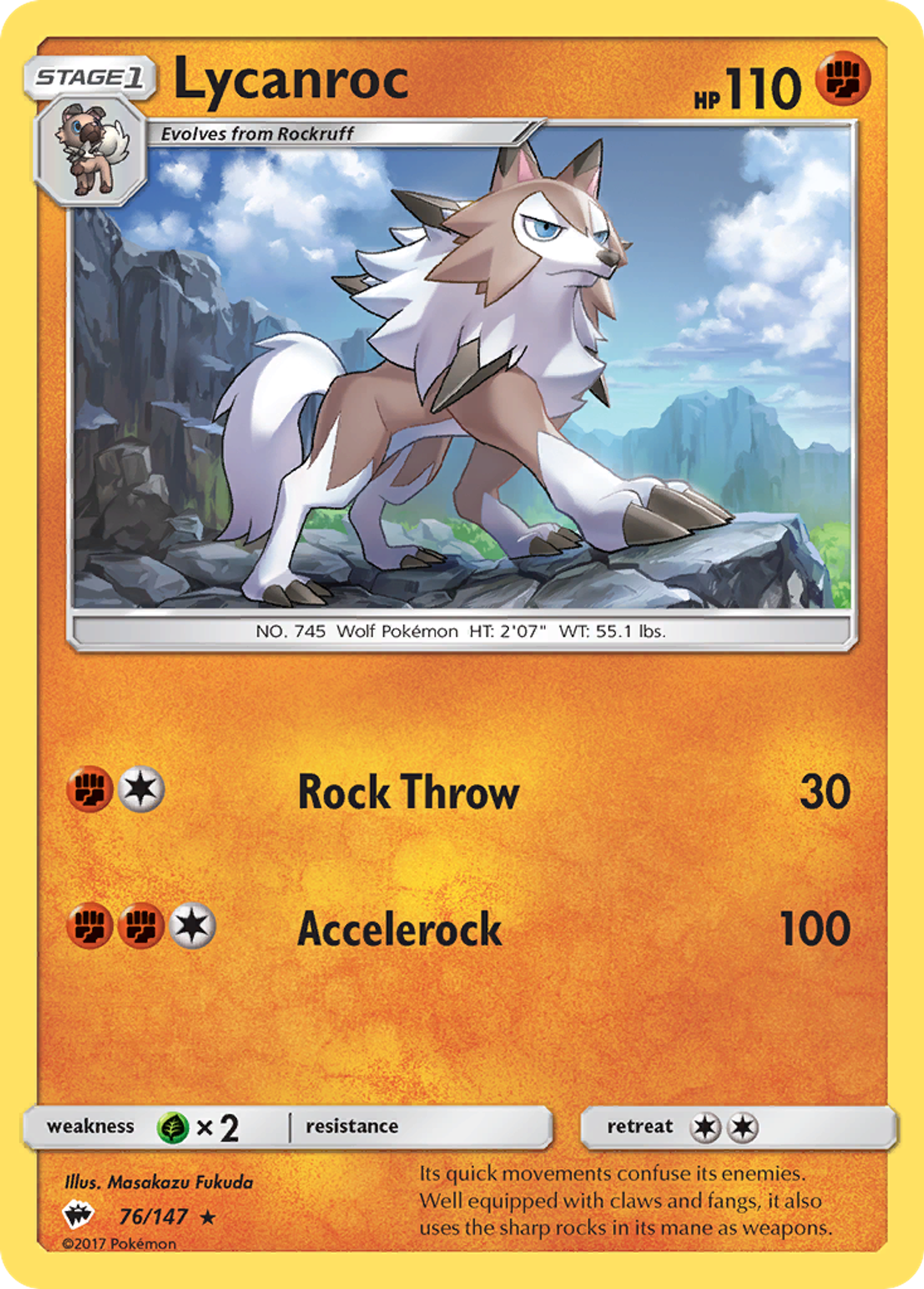 Lycanroc — SM - Burning Shadows — Pokemon