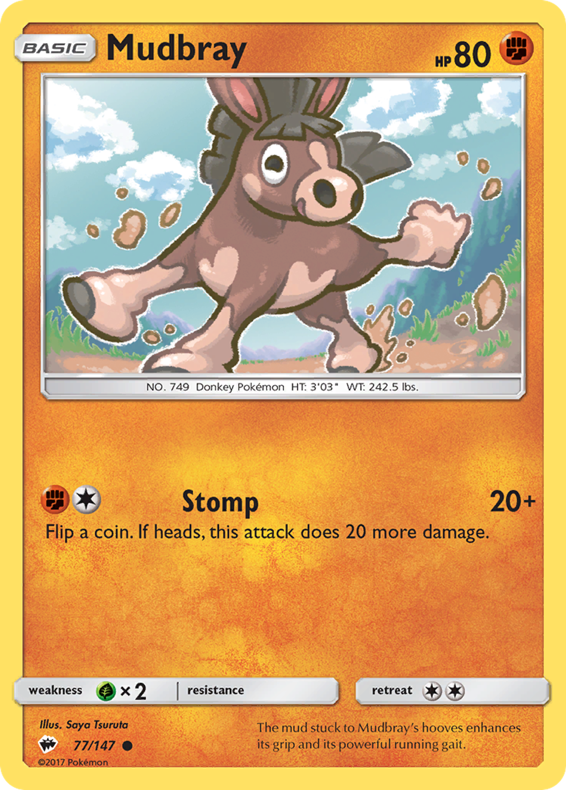 Mudbray — SM - Burning Shadows — Pokemon