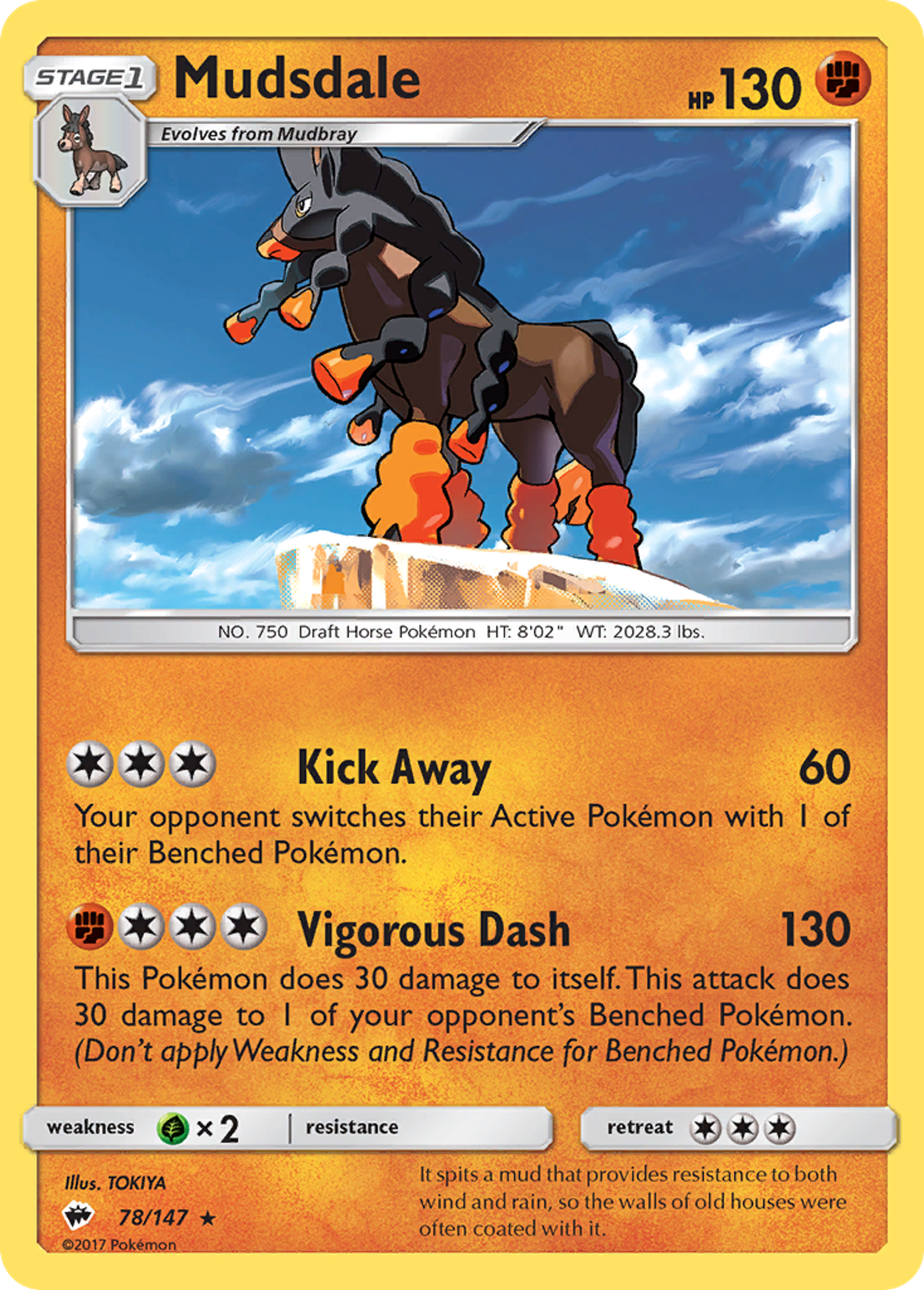 Mudsdale — SM - Burning Shadows — Pokemon