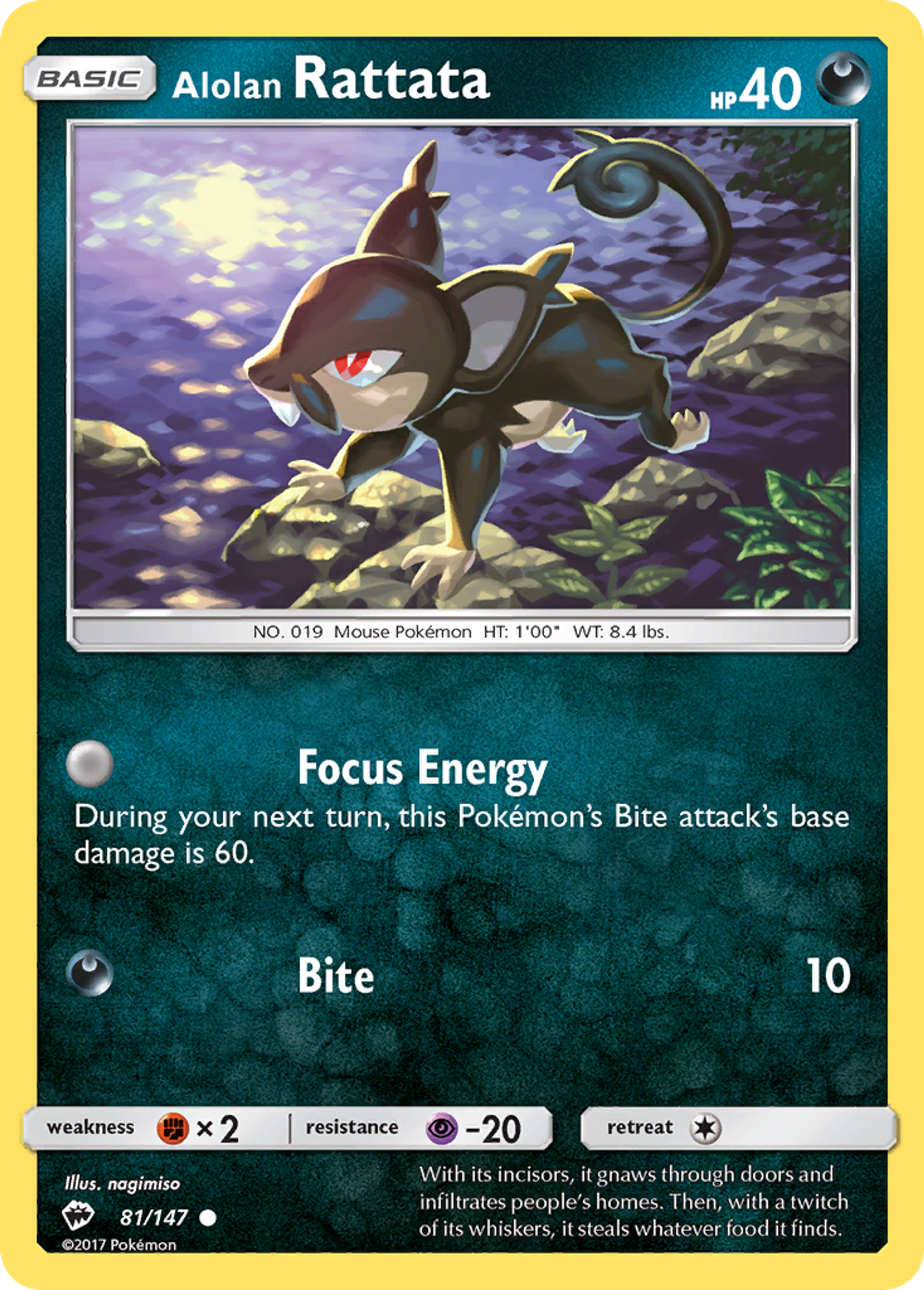 Alolan Rattata — SM - Burning Shadows — Pokemon