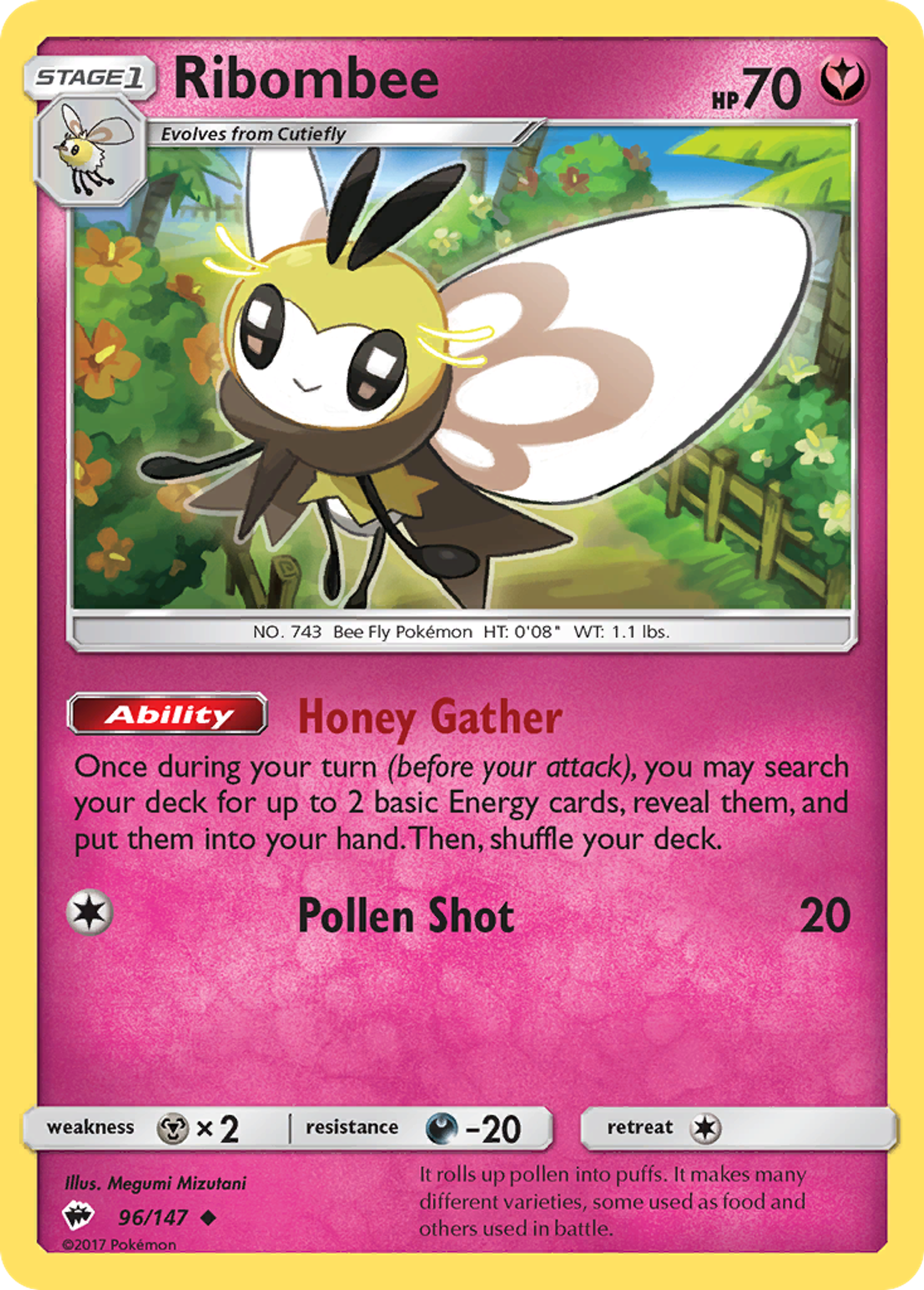 Ribombee — SM - Burning Shadows — Pokemon