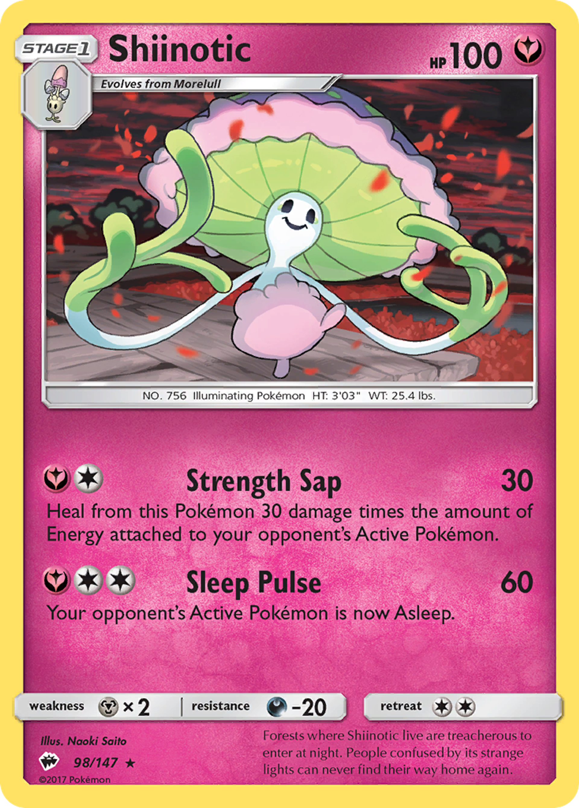 Shiinotic — SM - Burning Shadows — Pokemon